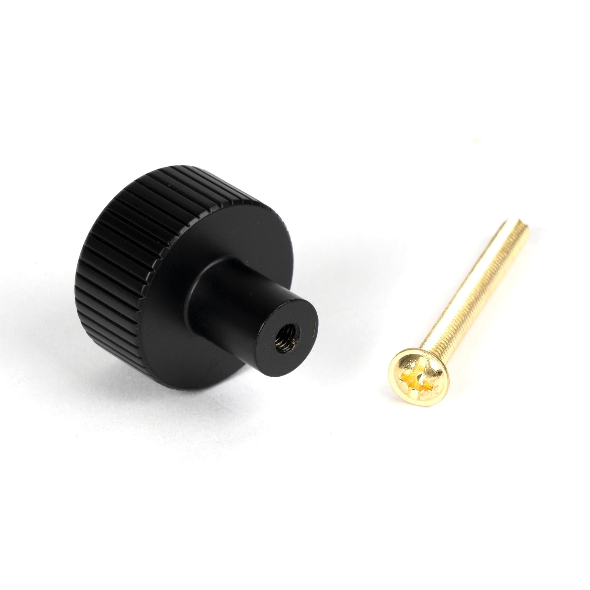 Matt Black Judd Cabinet Knob - 25mm (No rose) | From The Anvil - Cabinet Knobs - From The Anvil - Yester Home