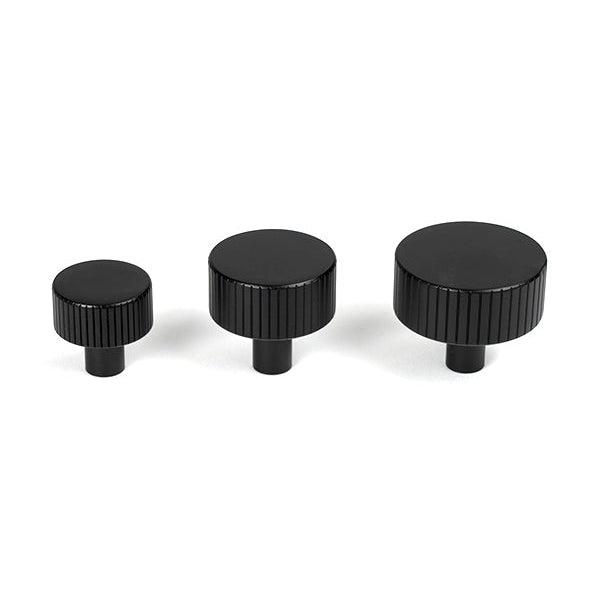 Matt Black Judd Cabinet Knob - 25mm (No rose) | From The Anvil-Cabinet Knobs-Yester Home