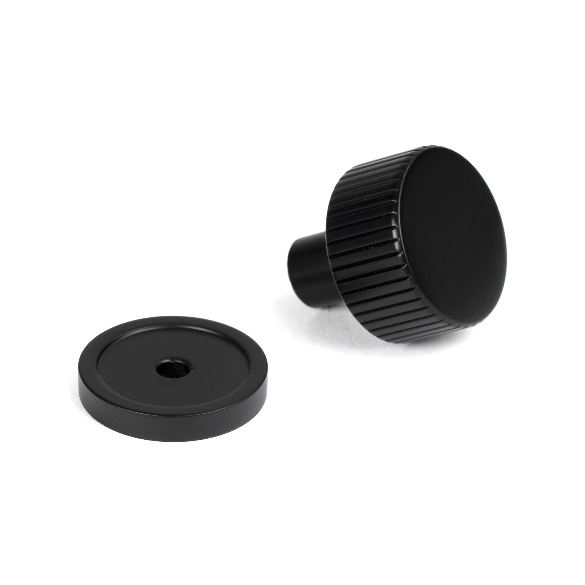 Matt Black Judd Cabinet Knob - 25mm (Plain) | From The Anvil-Cabinet Knobs-Yester Home
