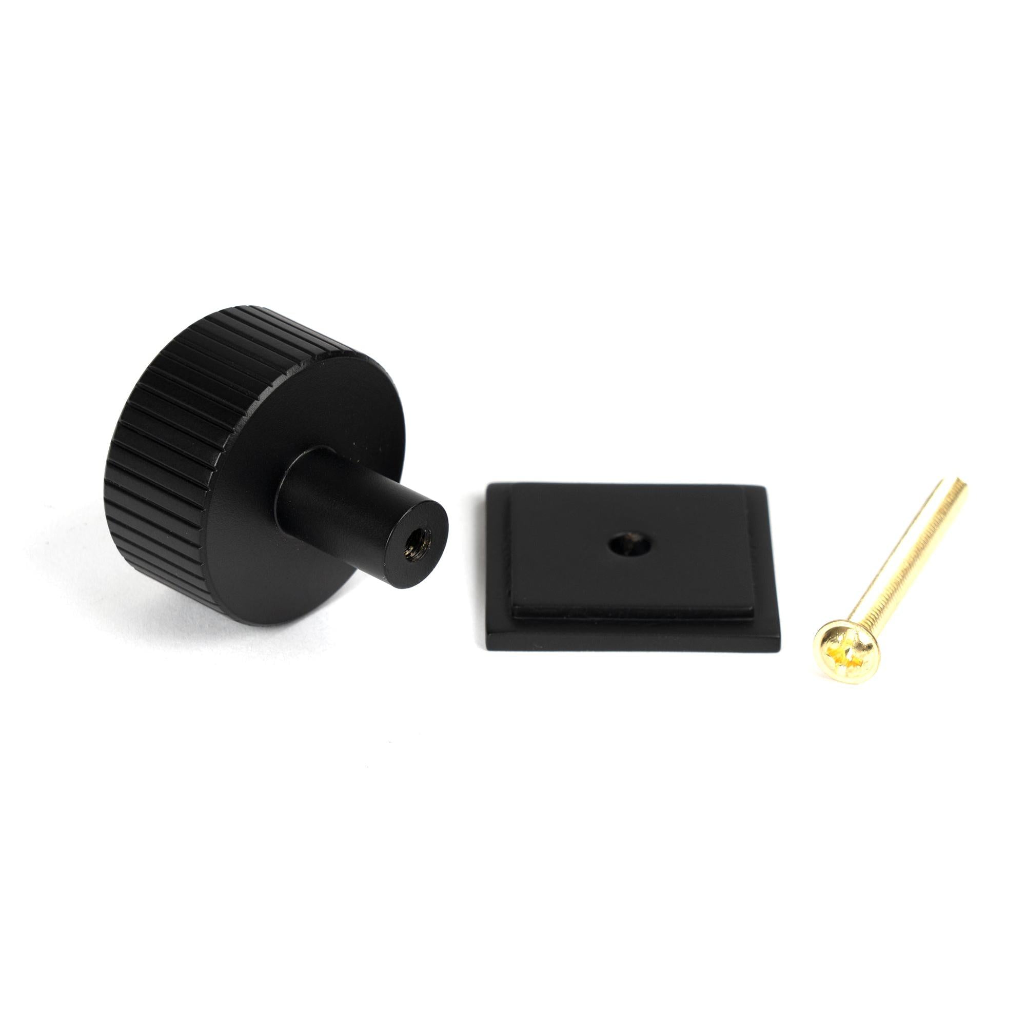 Matt Black Judd Cabinet Knob - 32mm (Square) | From The Anvil - Cabinet Knobs - From The Anvil - Yester Home