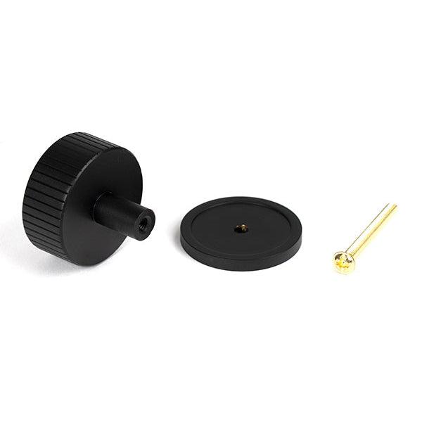 Matt Black Judd Cabinet Knob - 38mm (Plain) | From The Anvil-Cabinet Knobs-Yester Home