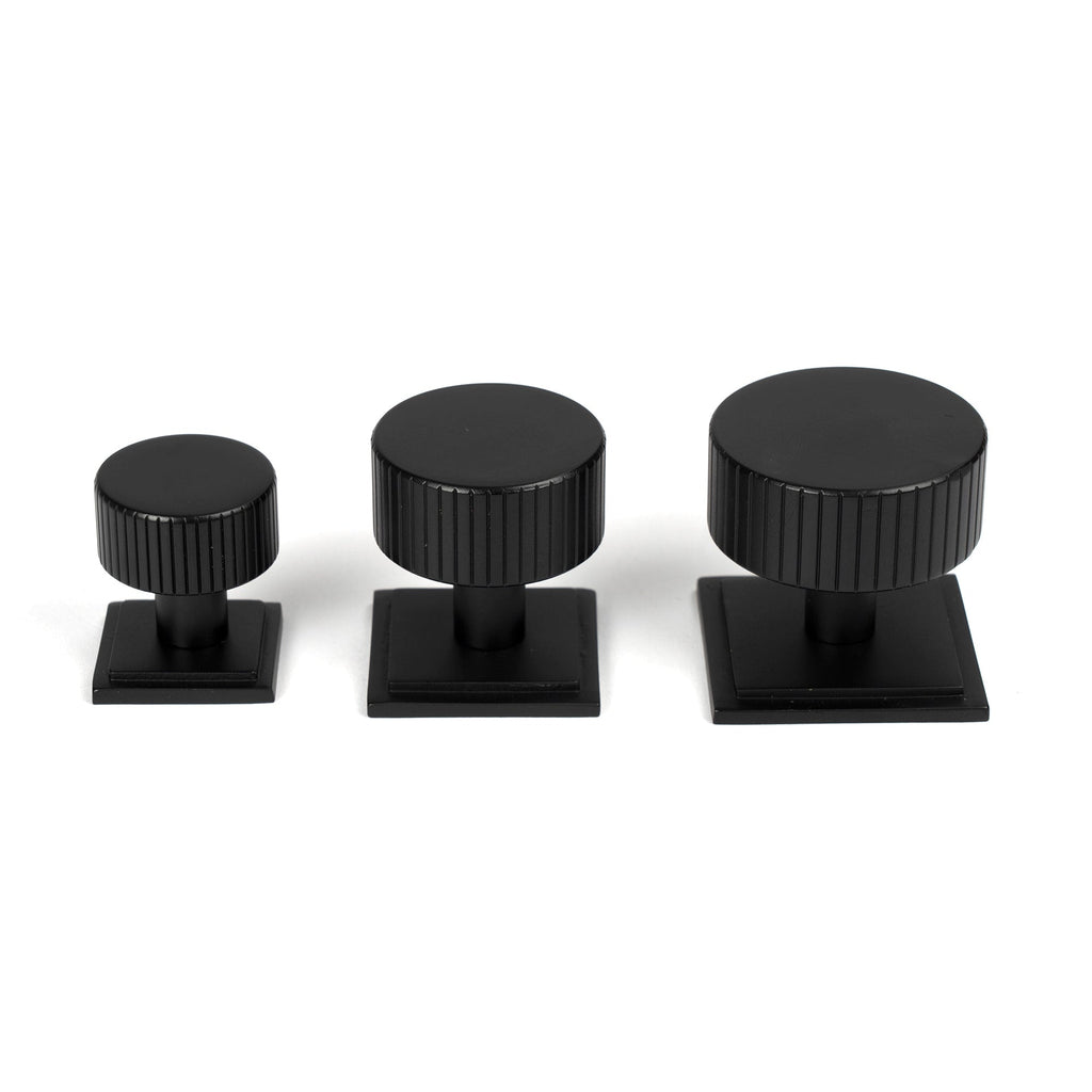 Matt Black Judd Cabinet Knob - 38mm (Square) | From The Anvil-Cabinet Knobs-Yester Home