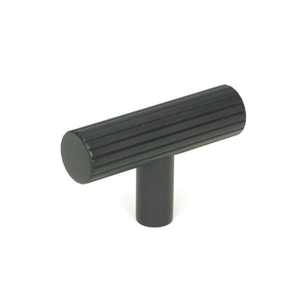 Matt Black Judd T-Bar | From The Anvil-Cabinet Knobs-Yester Home
