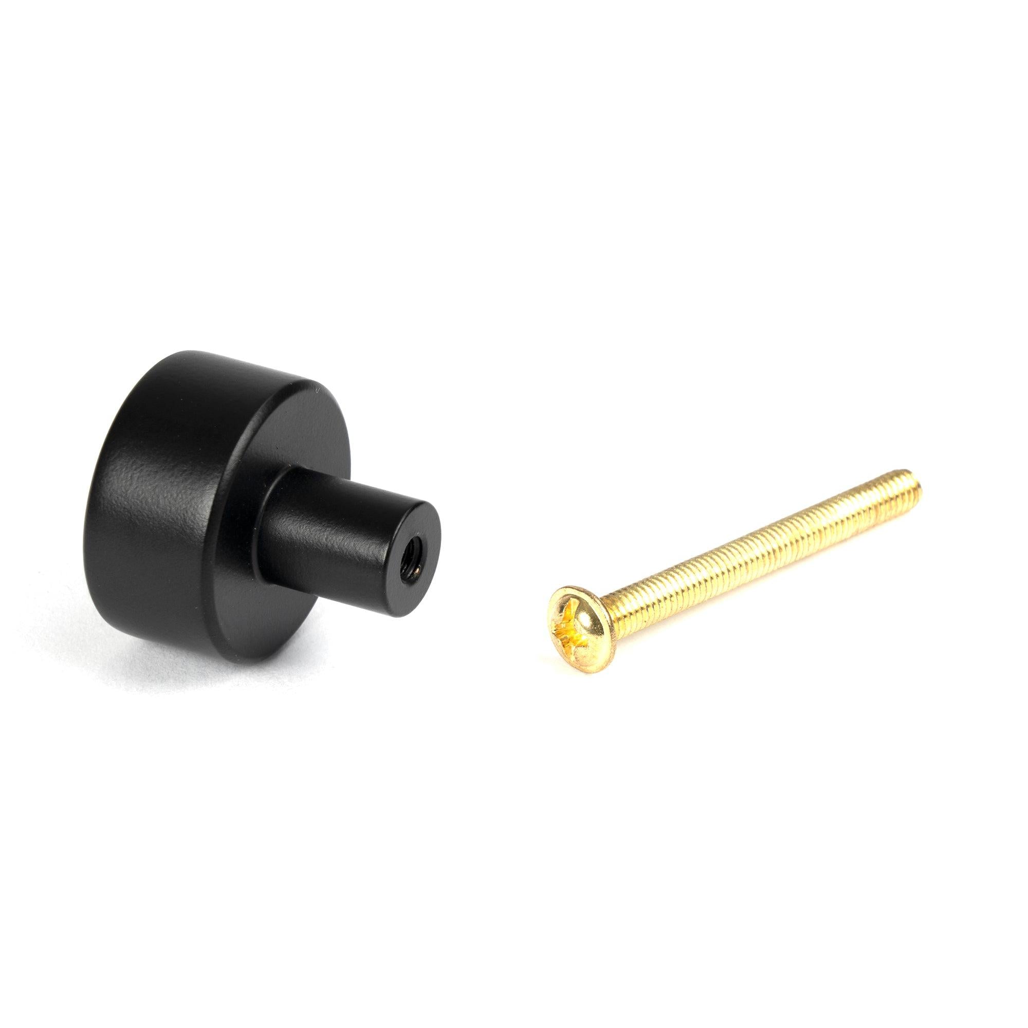 Matt Black Kelso Cabinet Knob - 25mm (No rose) | From The Anvil - Cabinet Knobs - From The Anvil - Yester Home