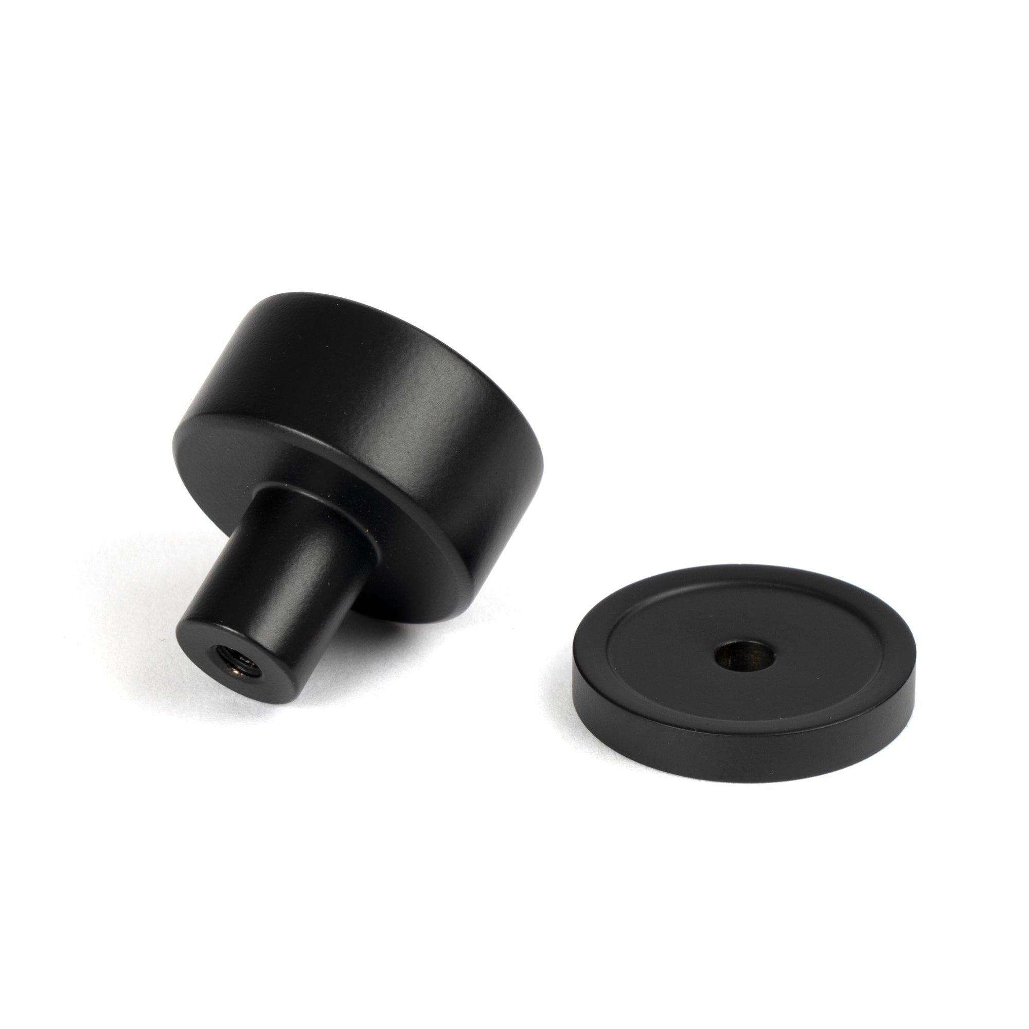 Matt Black Kelso Cabinet Knob - 25mm (Plain) | From The Anvil-Cabinet Knobs-Yester Home
