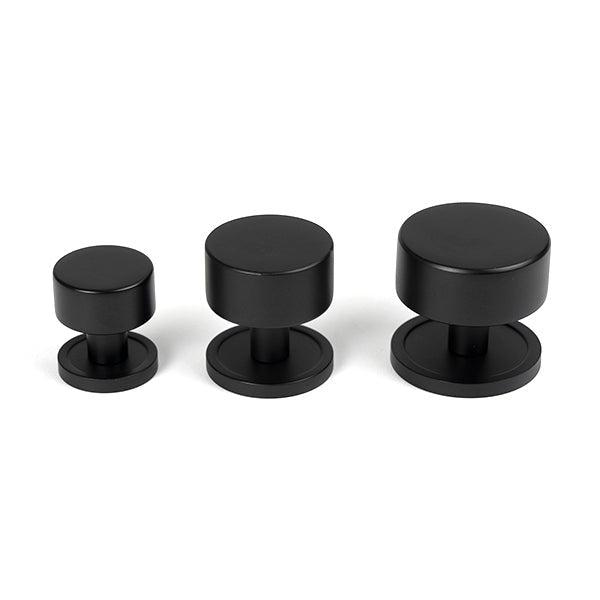 Matt Black Kelso Cabinet Knob - 25mm (Plain) | From The Anvil-Cabinet Knobs-Yester Home
