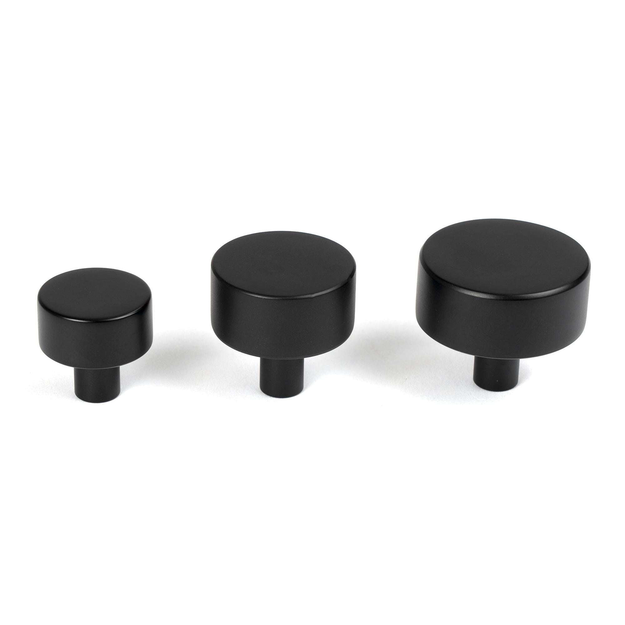 Matt Black Kelso Cabinet Knob - 32mm (No rose) | From The Anvil - Cabinet Knobs - From The Anvil - Yester Home