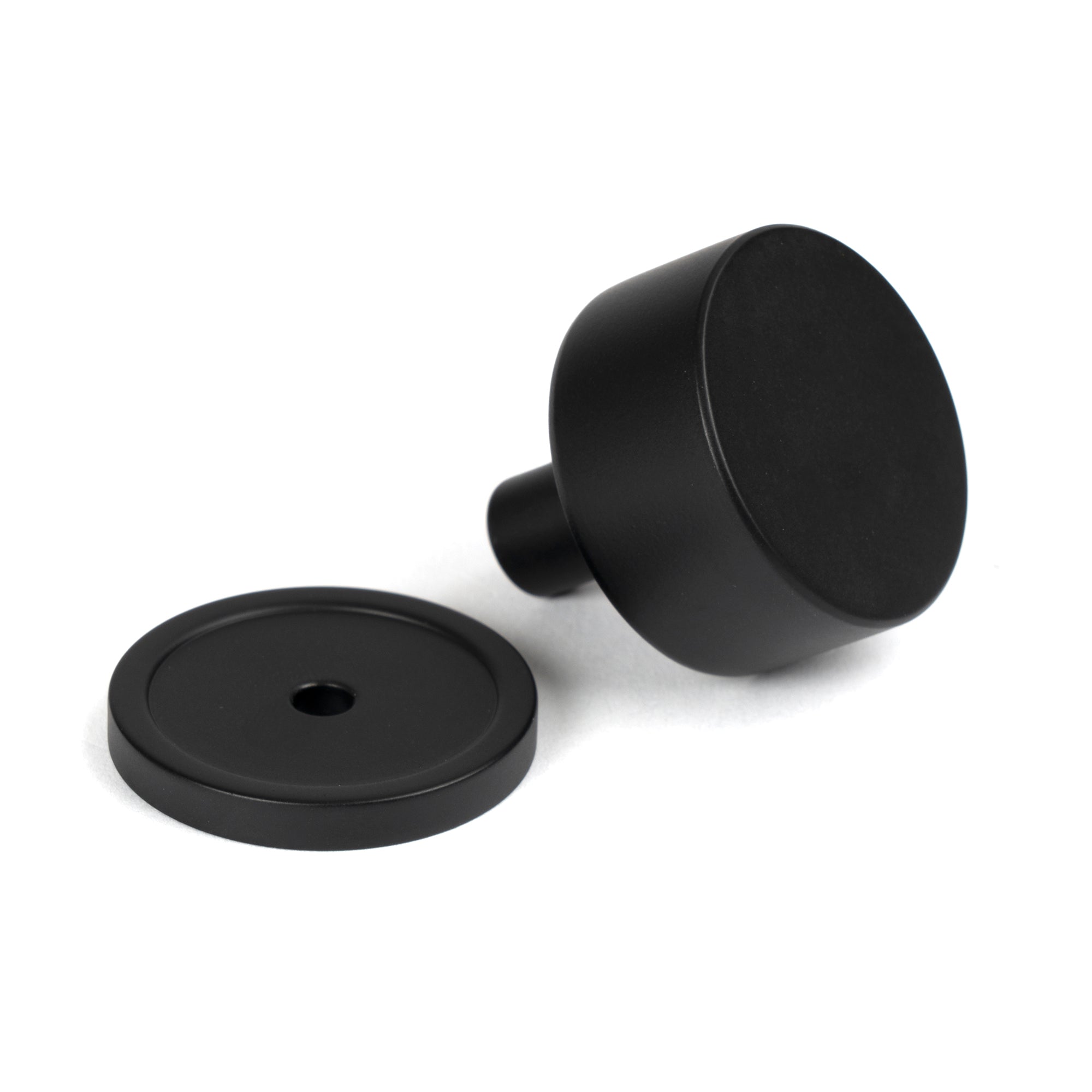 Matt Black Kelso Cabinet Knob - 32mm (Plain) | From The Anvil-Cabinet Knobs-Yester Home