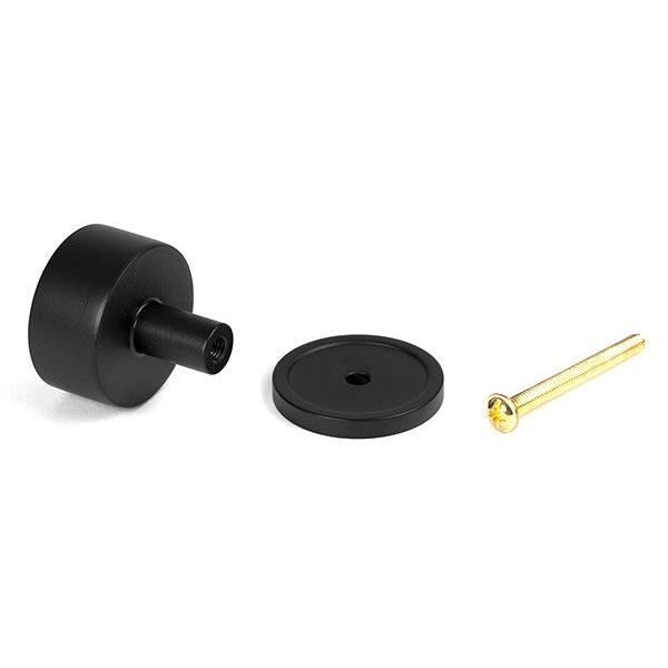 Matt Black Kelso Cabinet Knob - 32mm (Plain) | From The Anvil-Cabinet Knobs-Yester Home