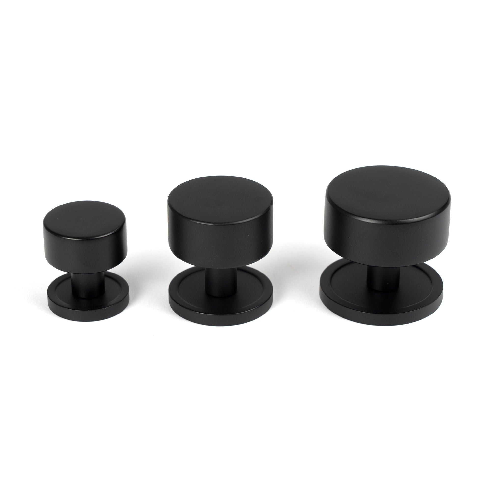 Matt Black Kelso Cabinet Knob - 32mm (Plain) | From The Anvil-Cabinet Knobs-Yester Home