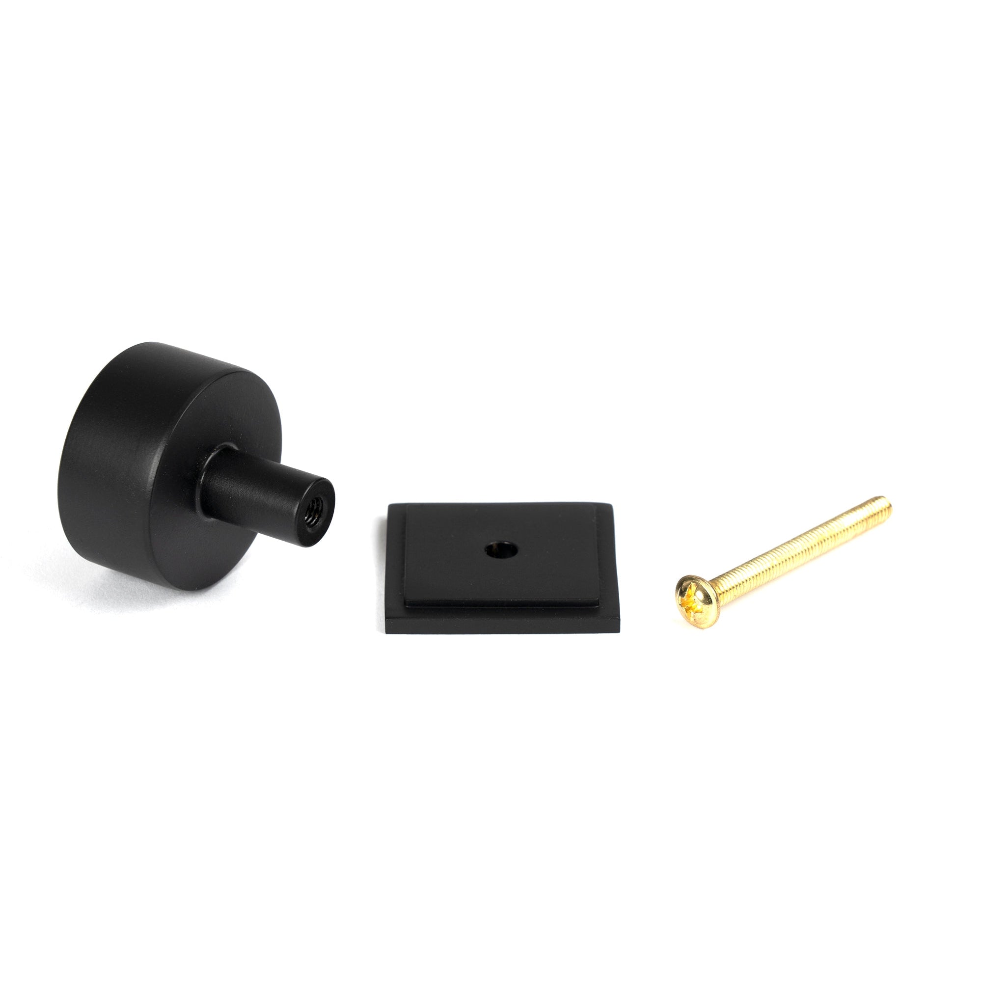 Matt Black Kelso Cabinet Knob - 32mm (Square) | From The Anvil-Cabinet Knobs-Yester Home
