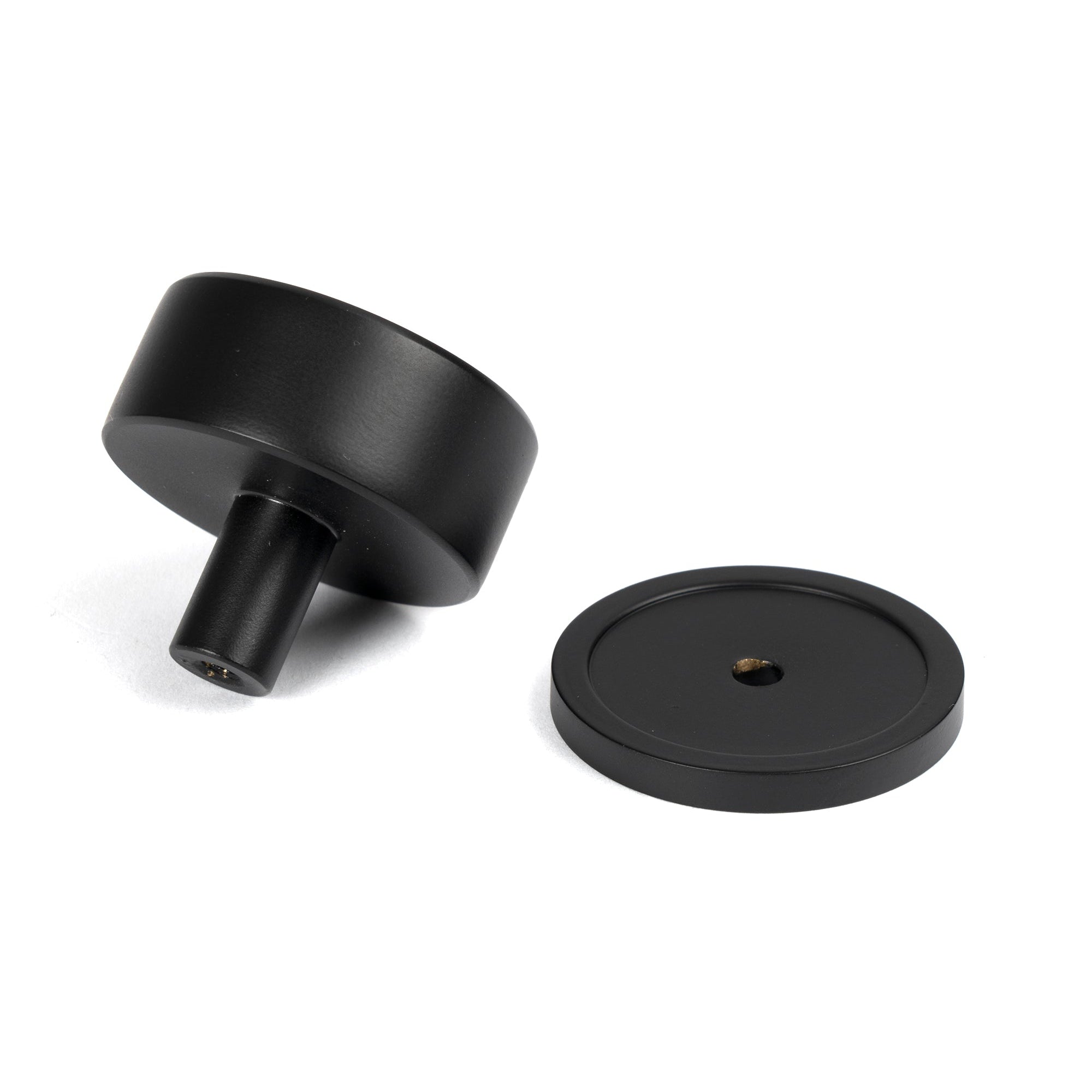 Matt Black Kelso Cabinet Knob - 38mm (Plain) | From The Anvil-Cabinet Knobs-Yester Home