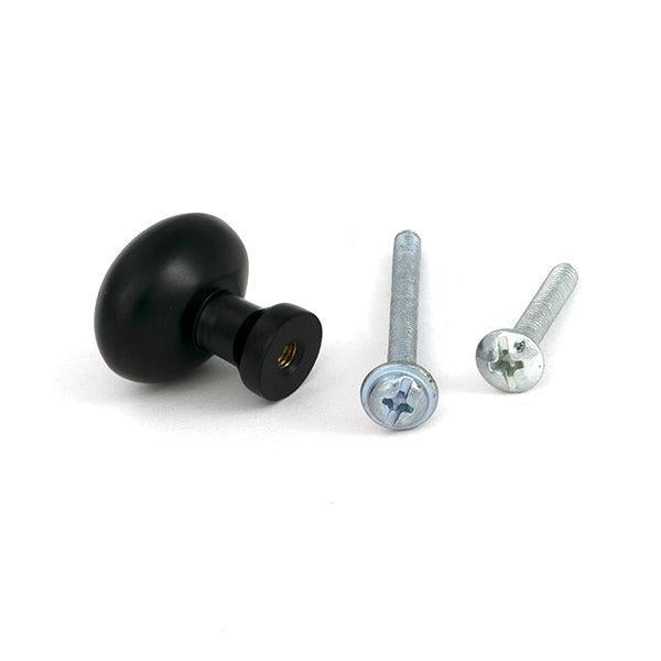 Matt Black Moore Cabinet Knob - 25mm - Cabinet Knobs - From The Anvil - Yester Home