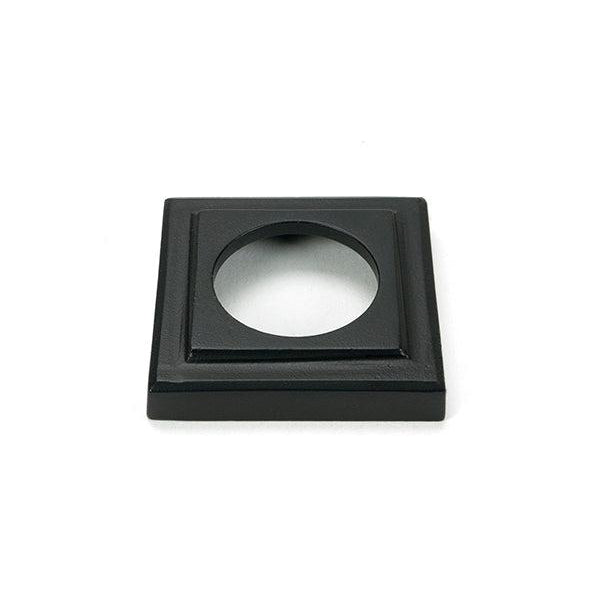 Matt Black Newbury Lever on Rose Set (Square) - Unsprung | From The Anvil-Concealed-Yester Home