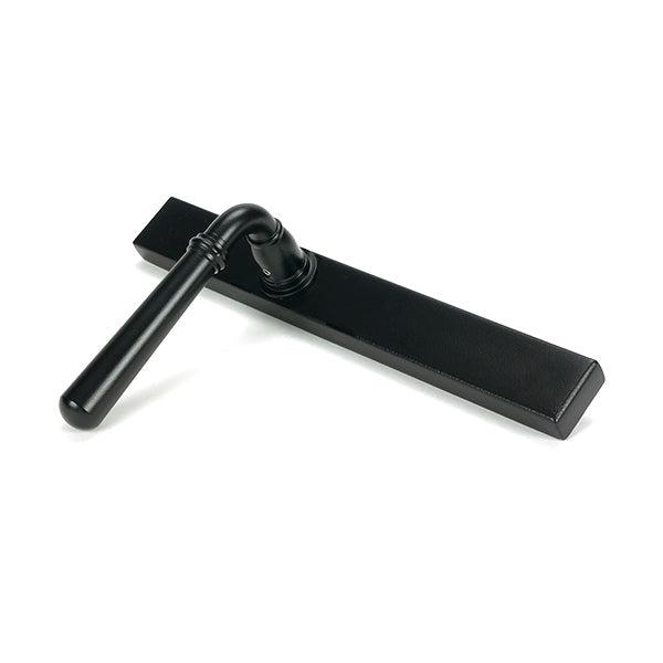 Matt Black Newbury Slimline Lever Espag. Latch Set | From The Anvil-Espagnolette-Yester Home
