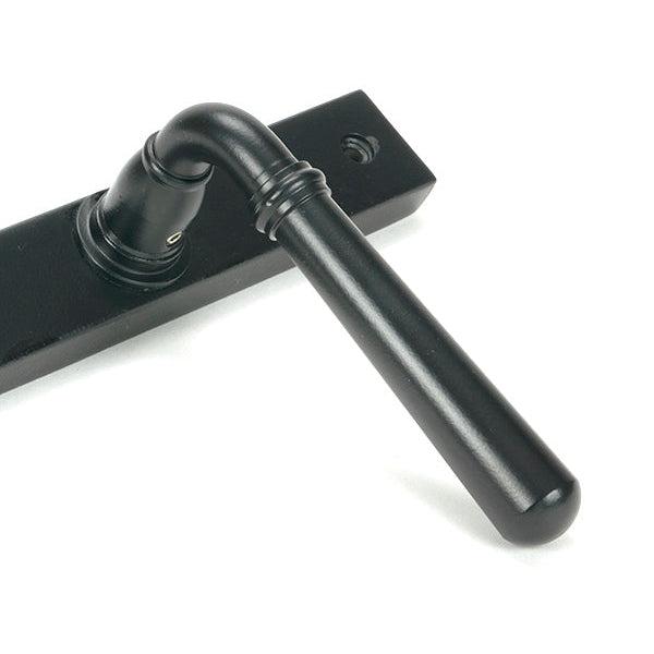 Matt Black Newbury Slimline Lever Espag. Latch Set | From The Anvil-Espagnolette-Yester Home
