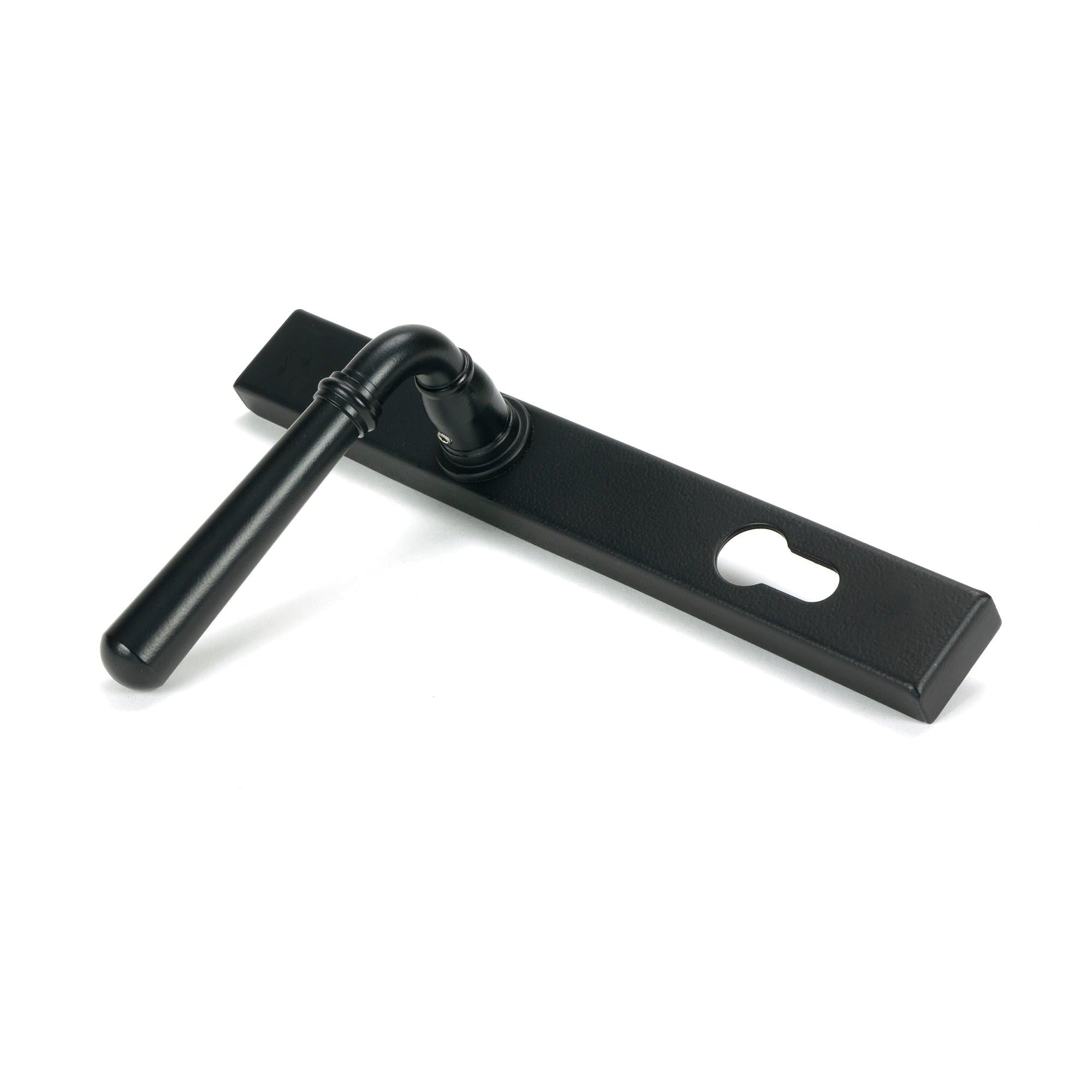 Matt Black Newbury Slimline Lever Espag. Lock Set | From The Anvil - Espagnolette - From The Anvil - Yester Home
