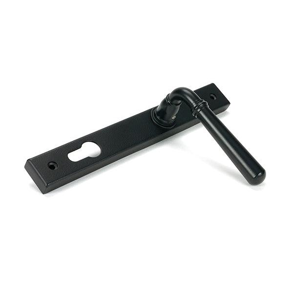 Matt Black Newbury Slimline Lever Espag. Lock Set | From The Anvil-Espagnolette-Yester Home