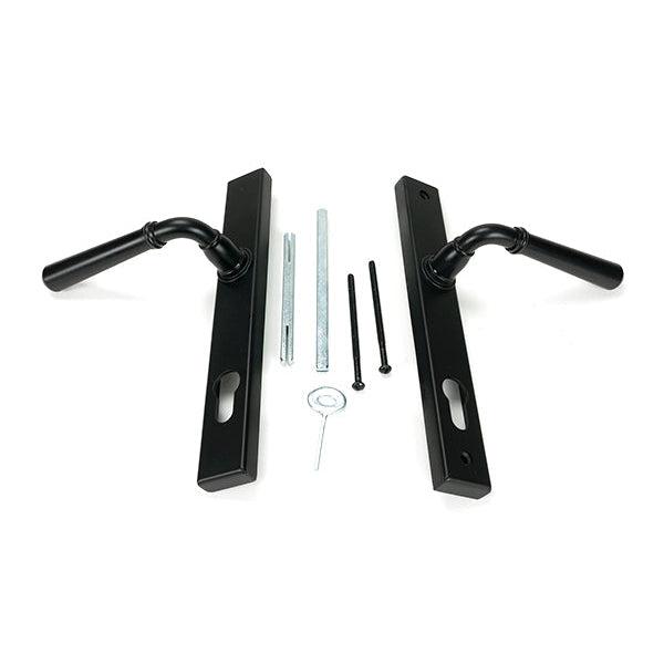 Matt Black Newbury Slimline Lever Espag. Lock Set | From The Anvil-Espagnolette-Yester Home