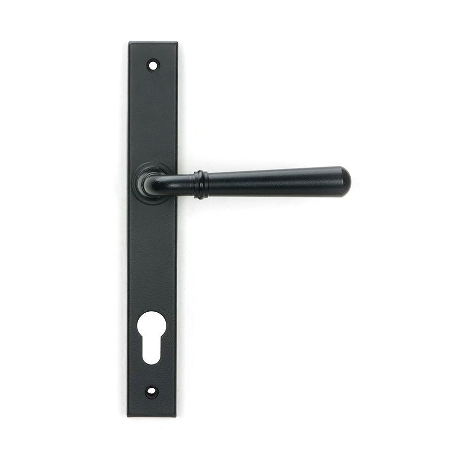 Matt Black Newbury Slimline Lever Espag. Lock Set | From The Anvil-Espagnolette-Yester Home