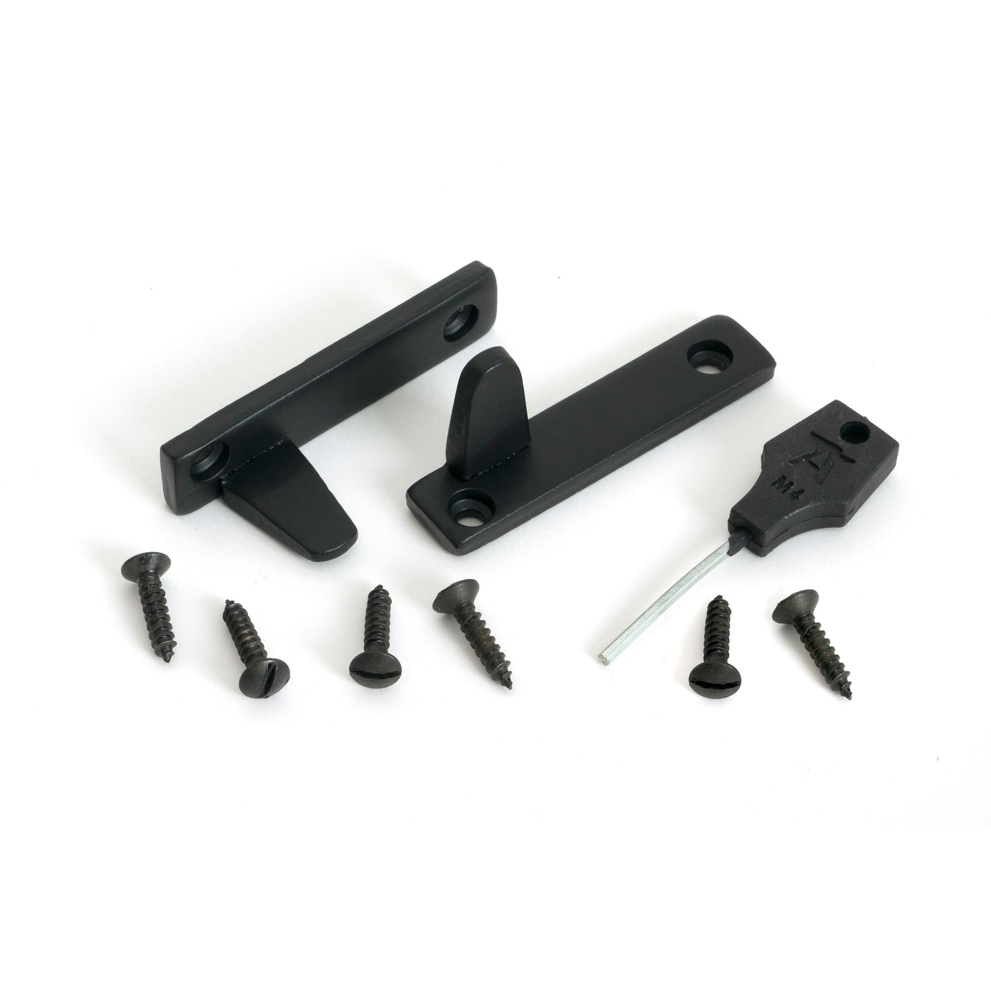 Matt Black Night-Vent Locking Newbury Fastener - Night-Vent Fasteners - From The Anvil - Yester Home