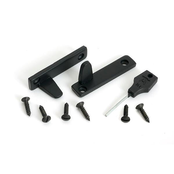 Matt Black Night-Vent Locking Newbury Fastener - Night-Vent Fasteners - From The Anvil - Yester Home