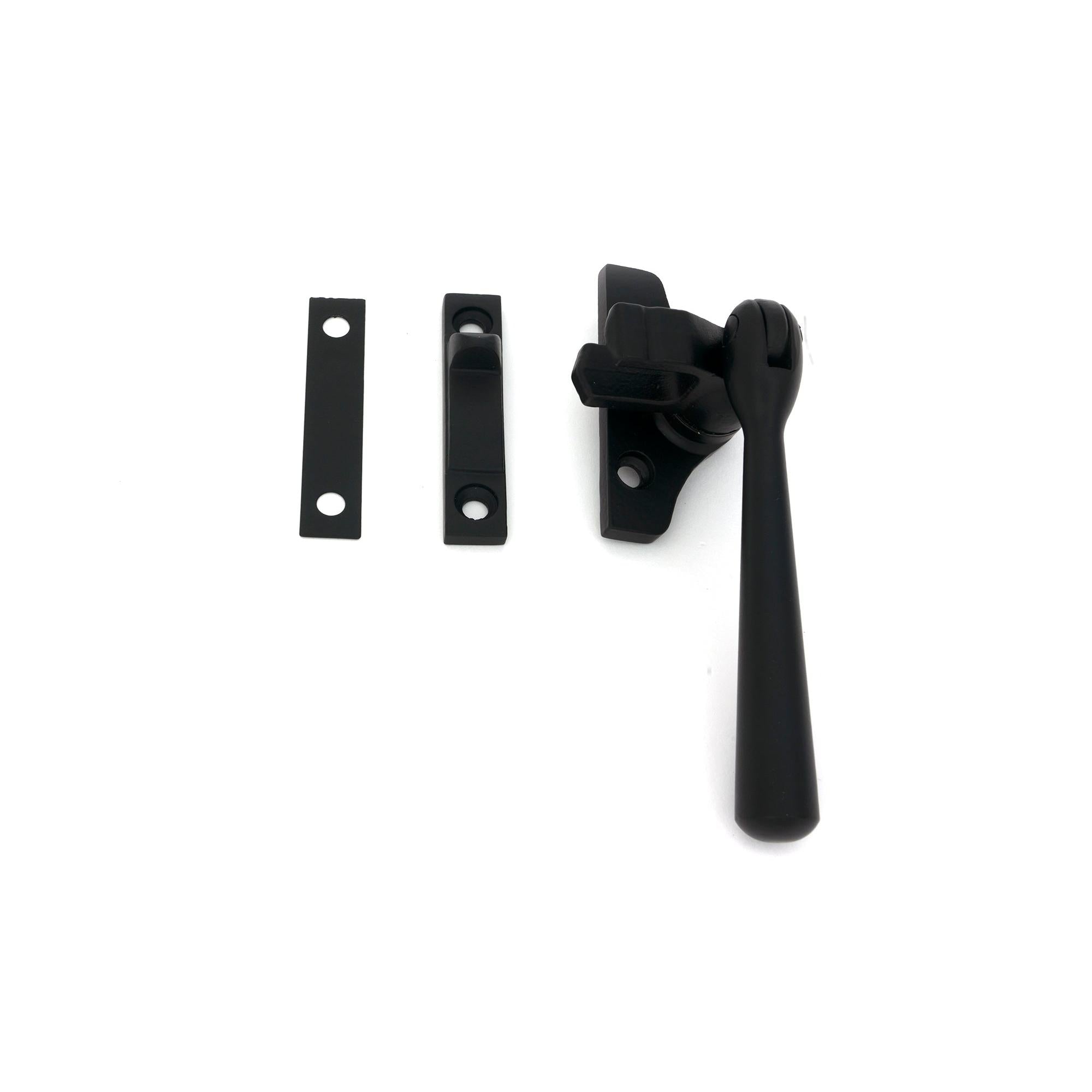 Matt Black Night-Vent Locking Newbury Fastener (Steel Window) - Night-Vent Fasteners - From The Anvil - Yester Home