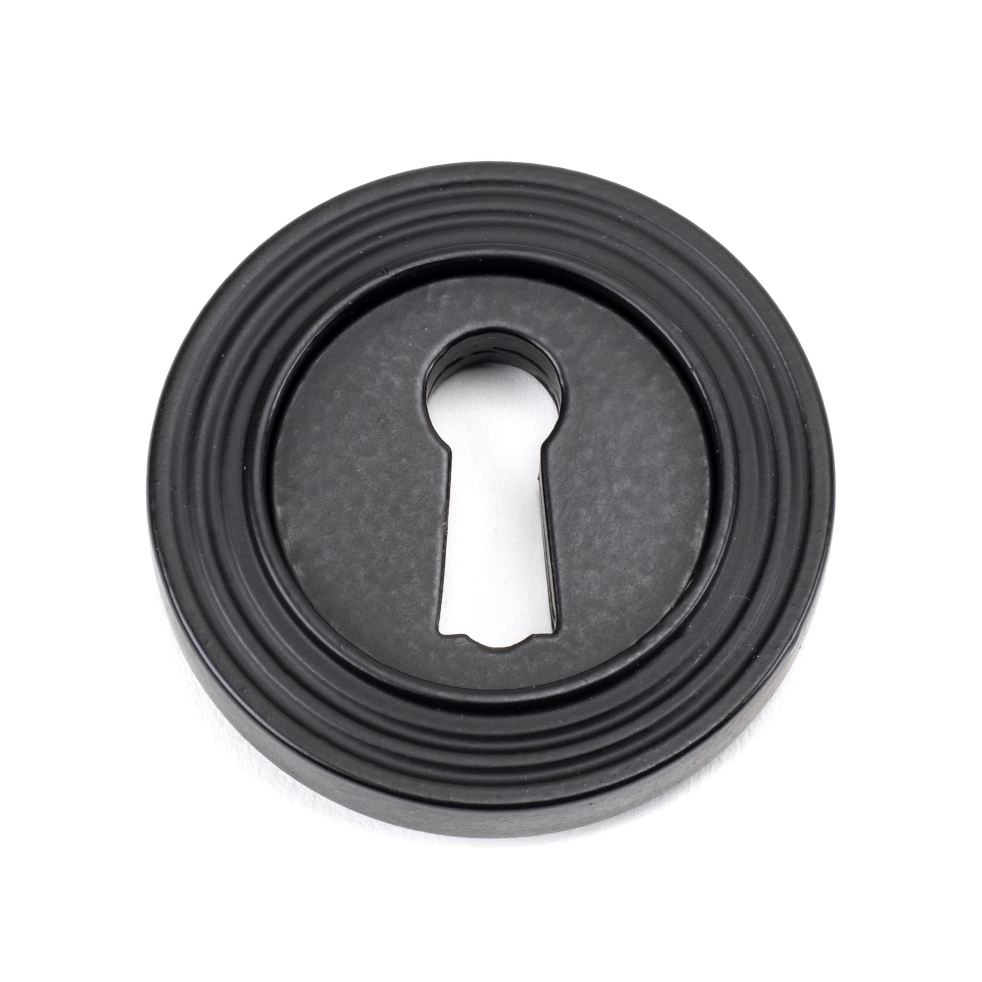 Matt Black Round Escutcheon (Beehive) | From The Anvil - Escutcheons - From The Anvil - Yester Home