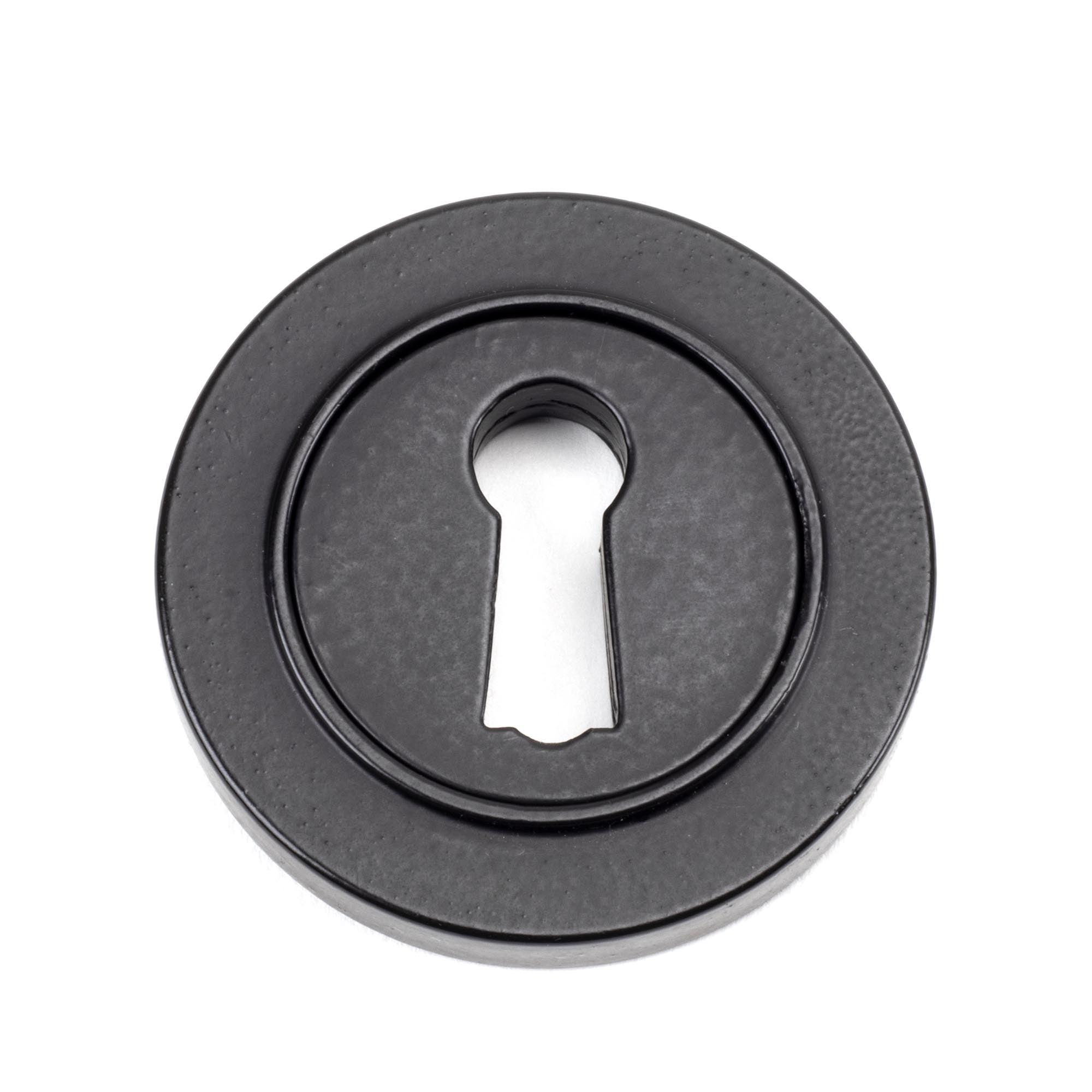 Matt Black Round Escutcheon (Plain) | From The Anvil - Escutcheons - From The Anvil - Yester Home