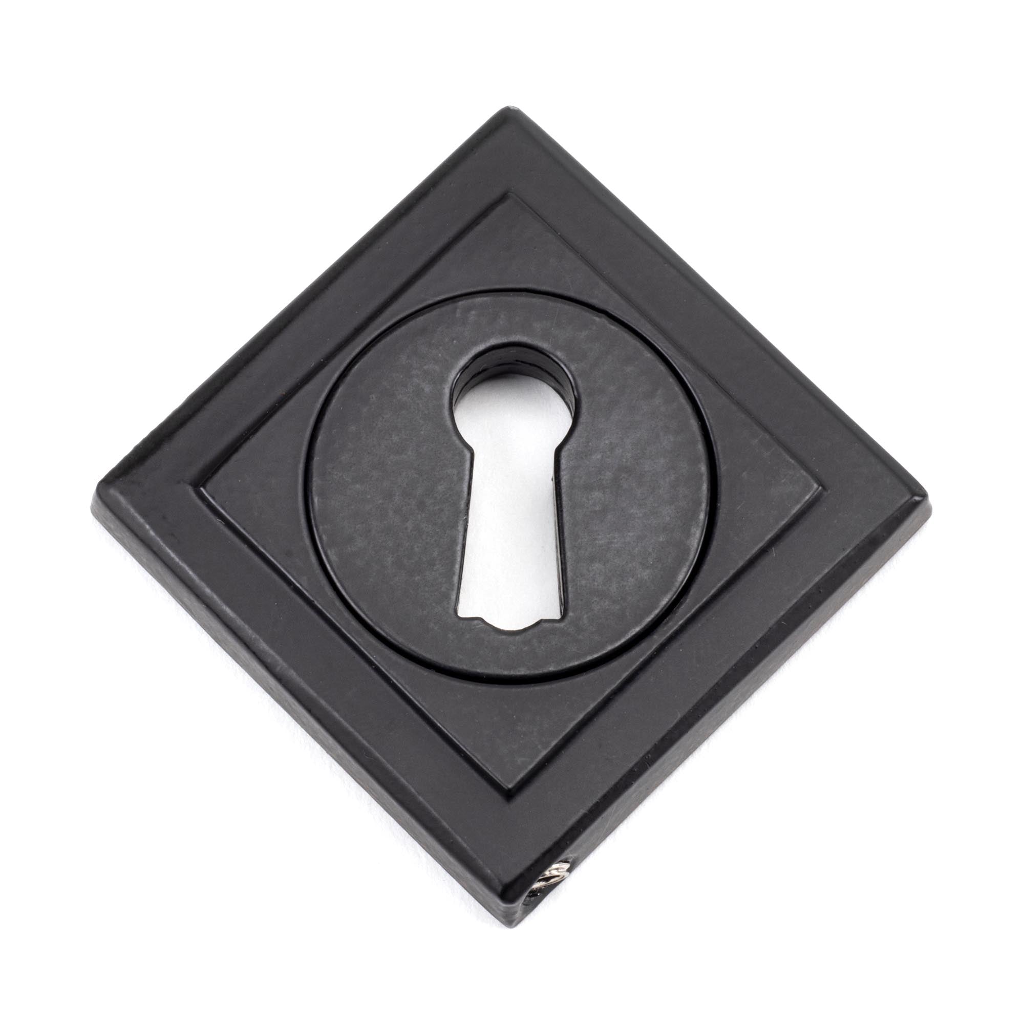 Matt Black Round Escutcheon (Square) | From The Anvil - Escutcheons - From The Anvil - Yester Home