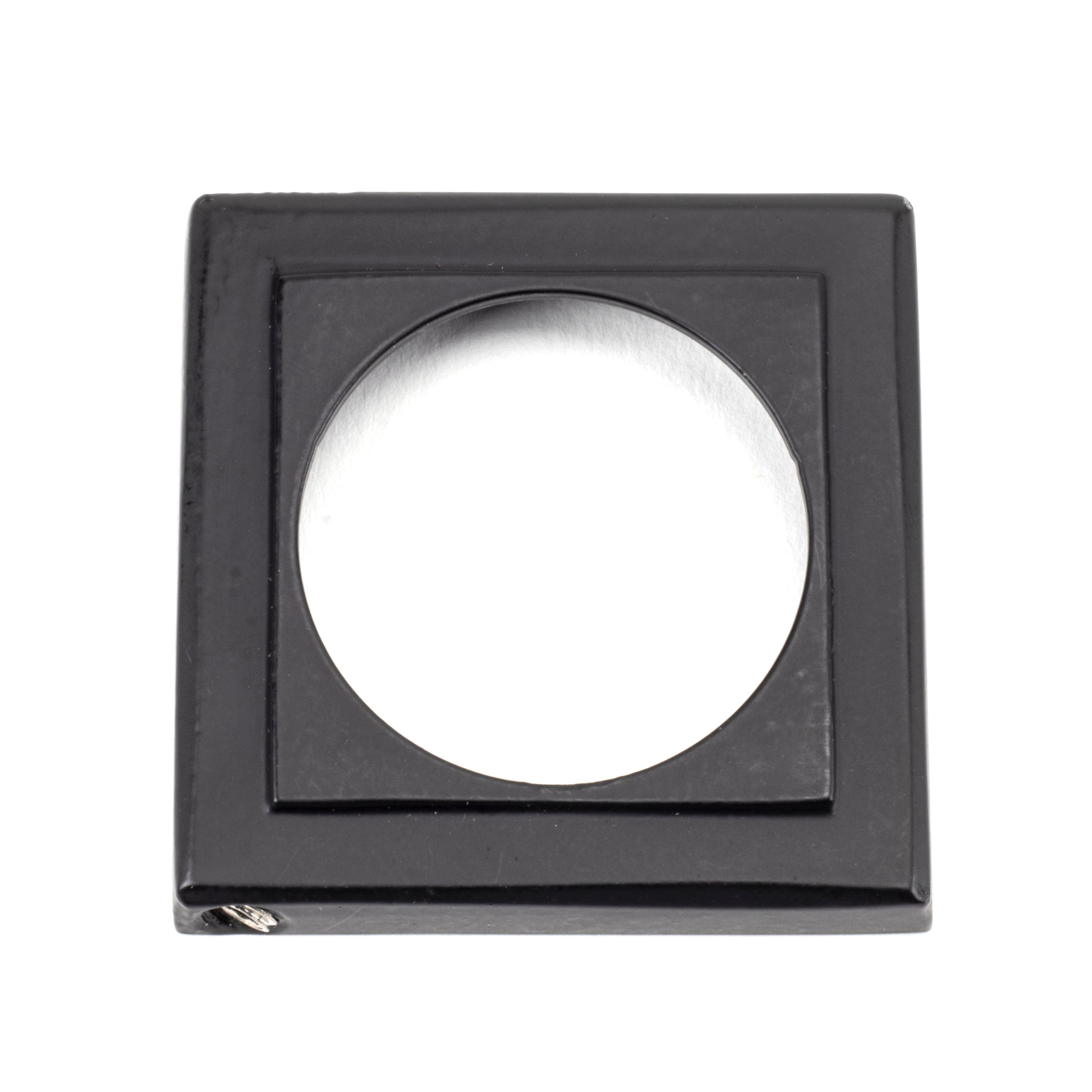 Matt Black Round Escutcheon (Square) | From The Anvil-Escutcheons-Yester Home