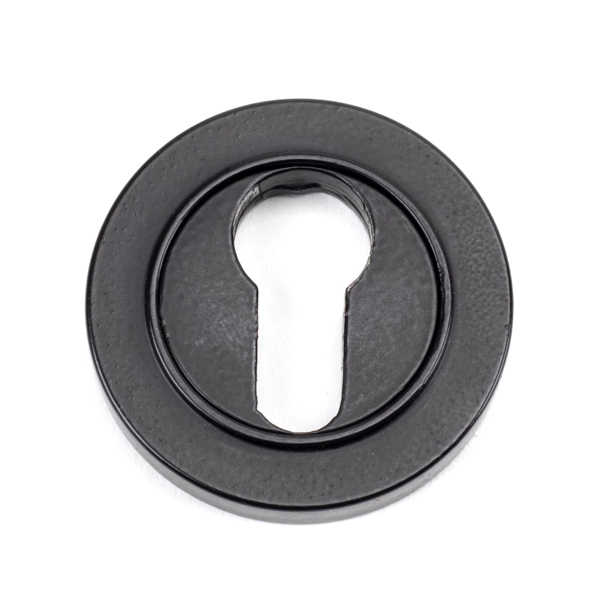 Matt Black Round Euro Escutcheon (Plain) | From The Anvil - Euro Escutcheons - From The Anvil - Yester Home