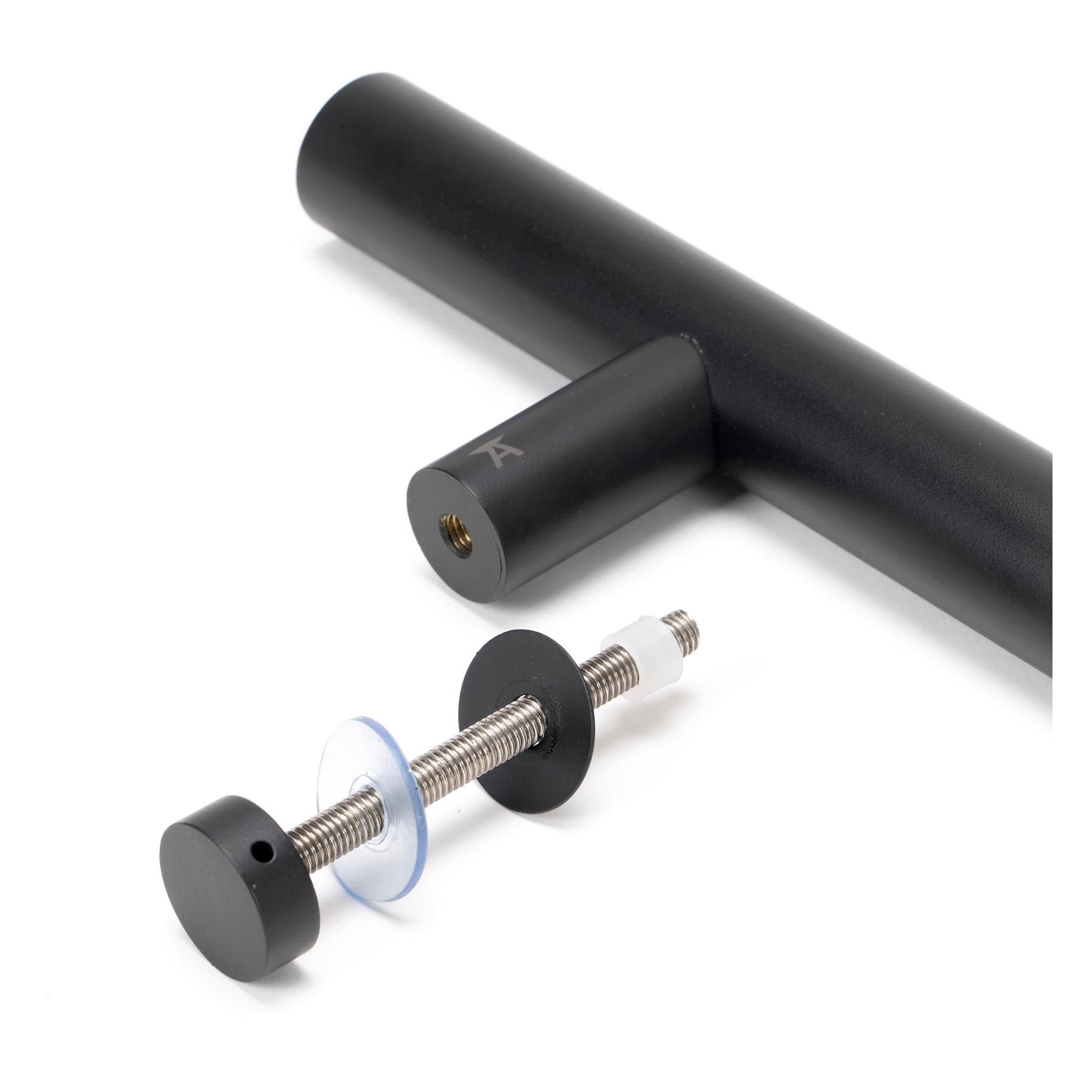 Matt Black SS (304) 100mm Bolt Fixings for T Bar (2) | From The Anvil - Door Pull Handles - From The Anvil - Yester Home