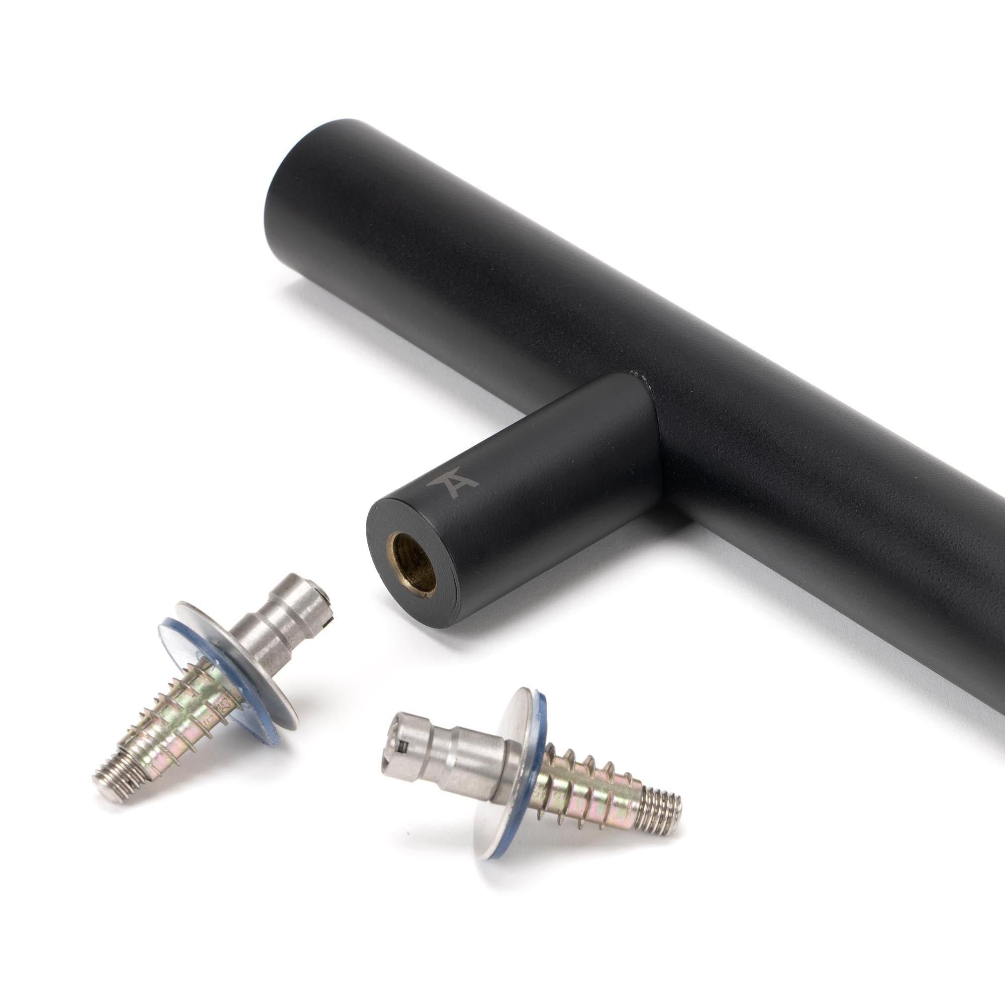 Matt Black SS (316) 0.6m T Bar Handle Secret Fix 32mm Ø | From The Anvil - Door Pull Handles - From The Anvil - Yester Home