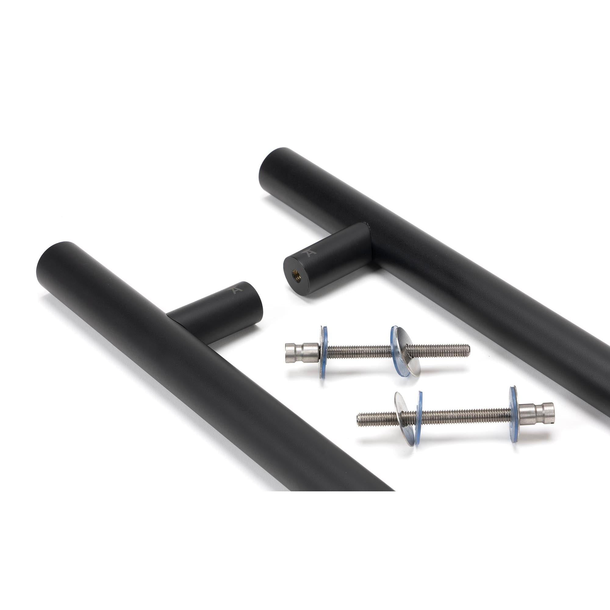 Matt Black SS (316) 1.2m T Bar Handle B2B Fix 32mm Ø | From The Anvil - Door Pull Handles - From The Anvil - Yester Home