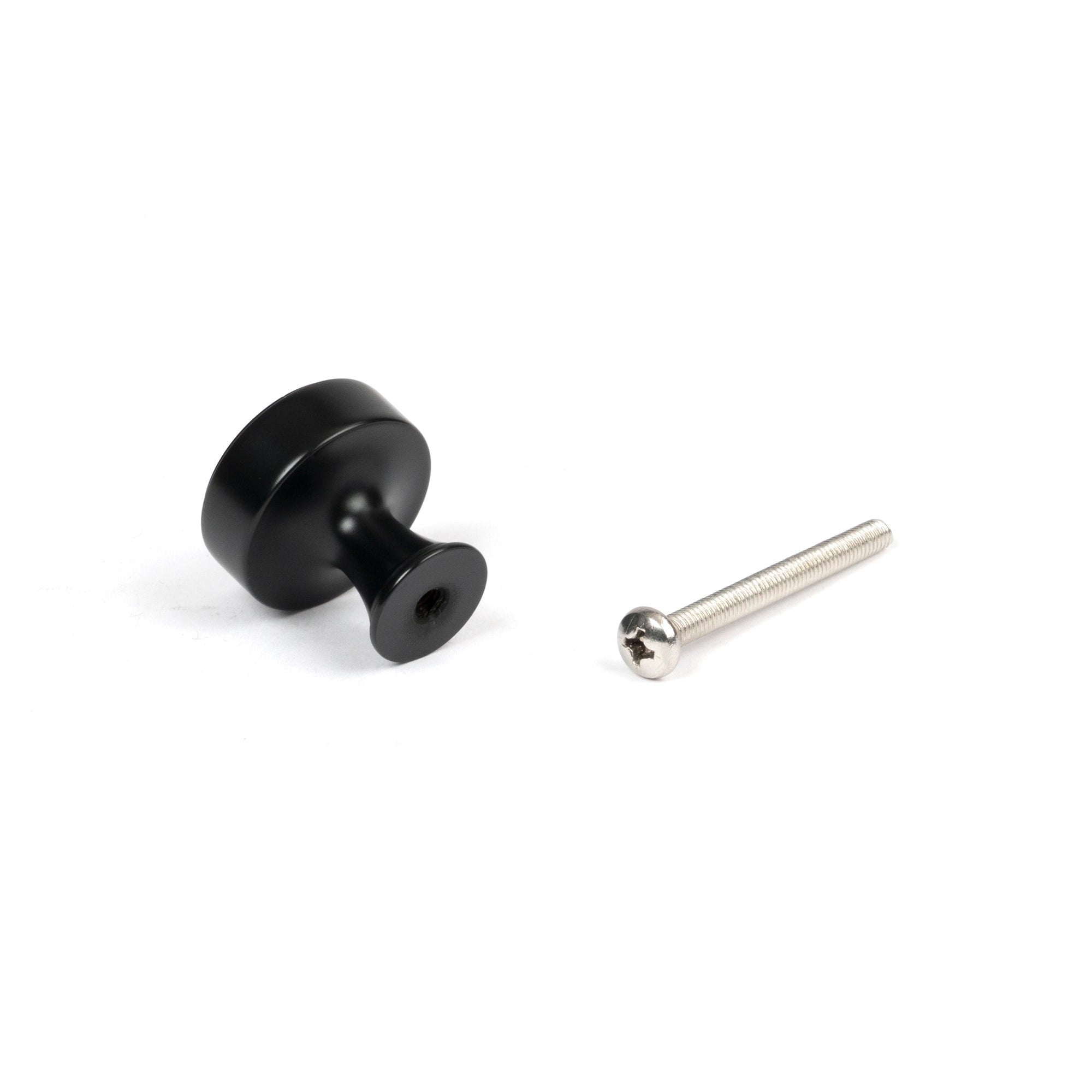 Matt Black Scully Cabinet Knob - 25mm | From The Anvil-Cabinet Knobs-Yester Home