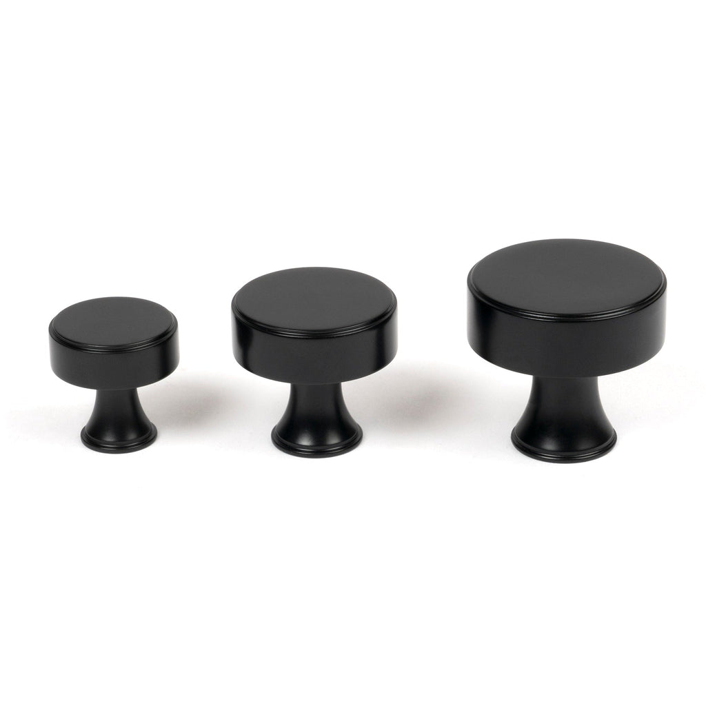Matt Black Scully Cabinet Knob - 25mm | From The Anvil-Cabinet Knobs-Yester Home