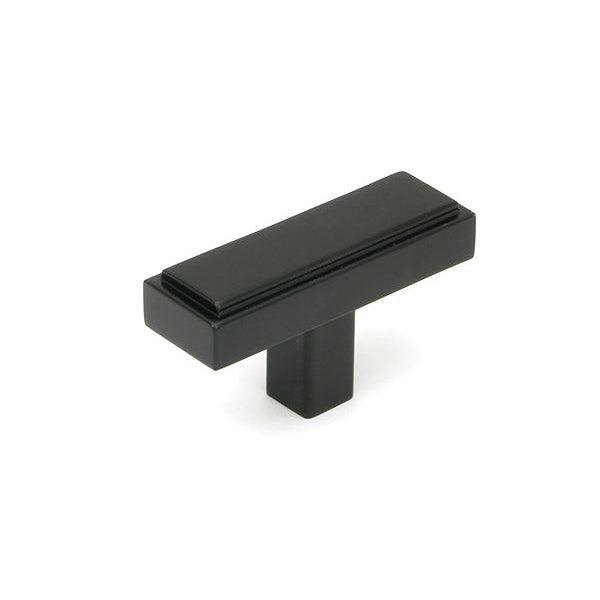 Matt Black Scully T-Bar | From The Anvil-Cabinet Knobs-Yester Home