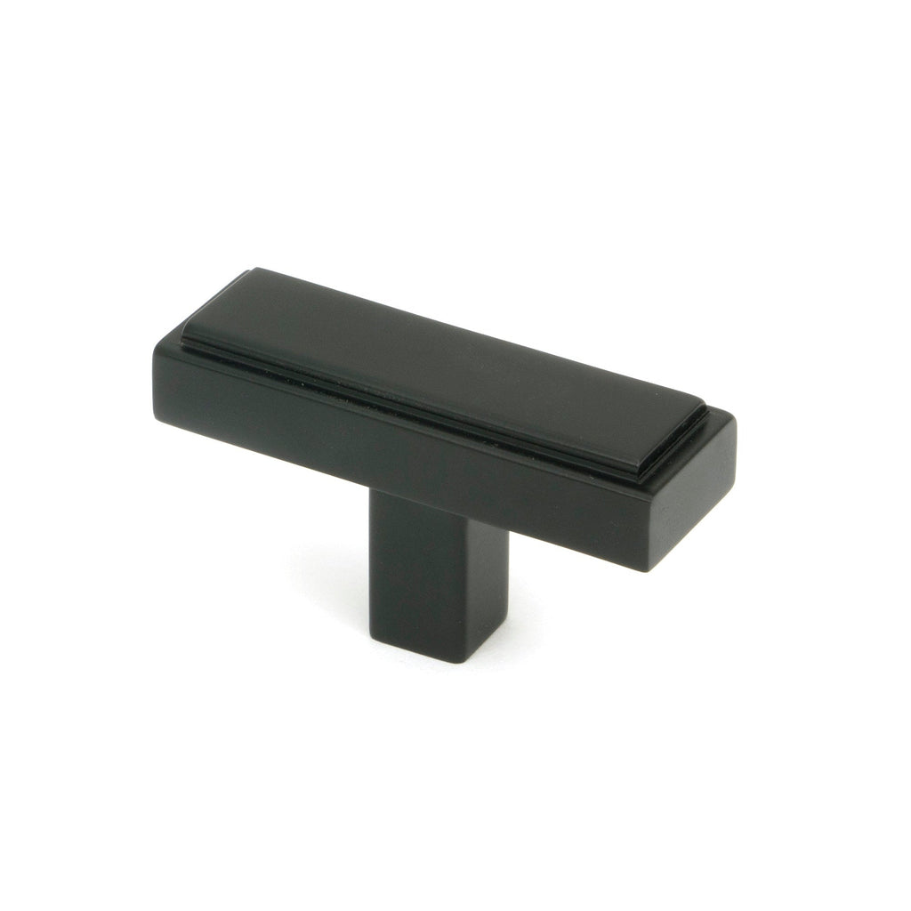 Matt Black Scully T-Bar | From The Anvil-Cabinet Knobs-Yester Home