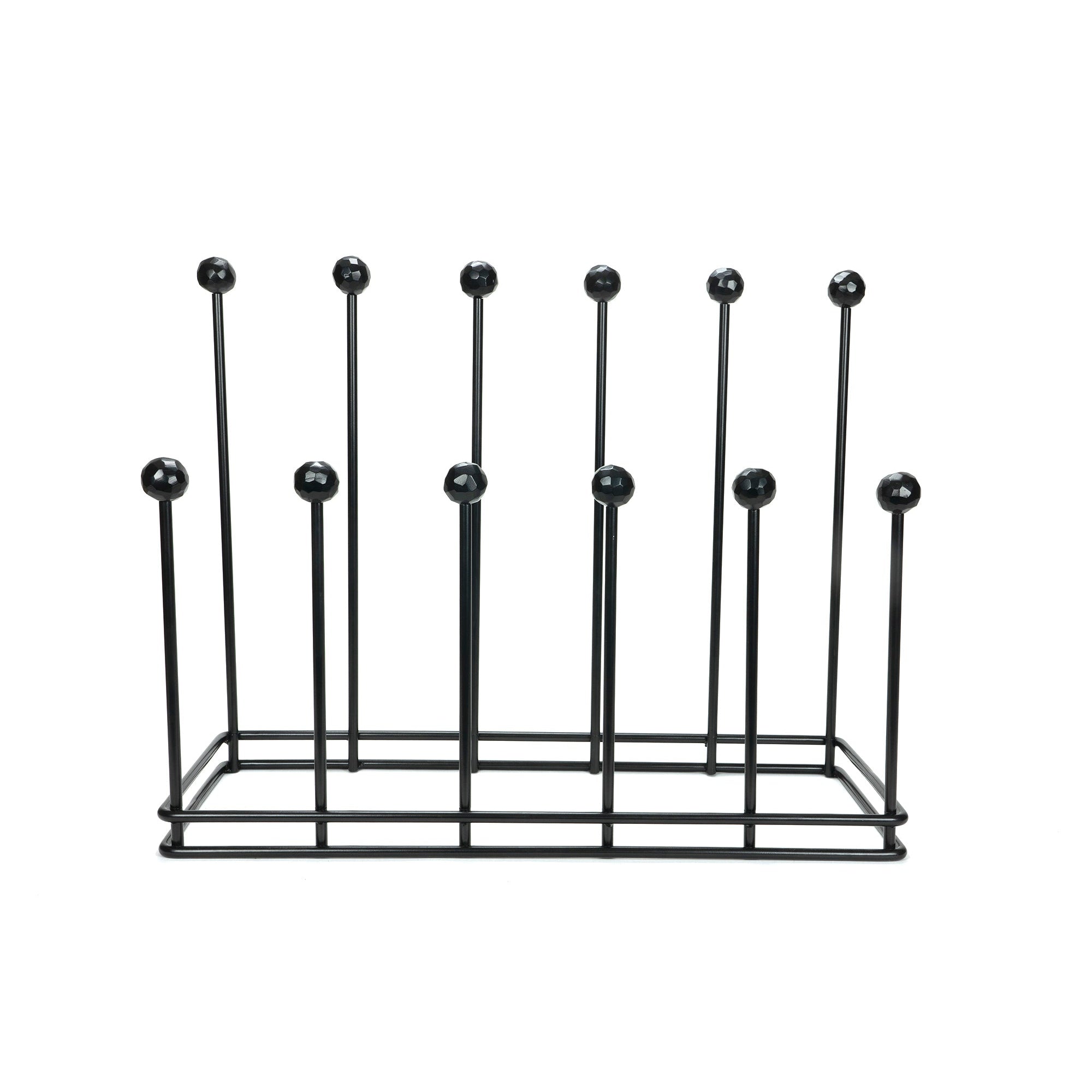 Matt Black Six Pair Boot Rack | From The Anvil-Boot Stands & Racks-Yester Home