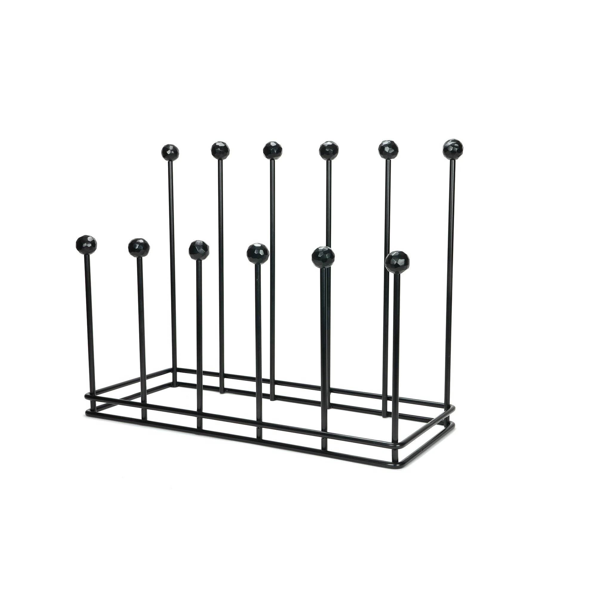Matt Black Six Pair Boot Rack | From The Anvil-Boot Stands & Racks-Yester Home