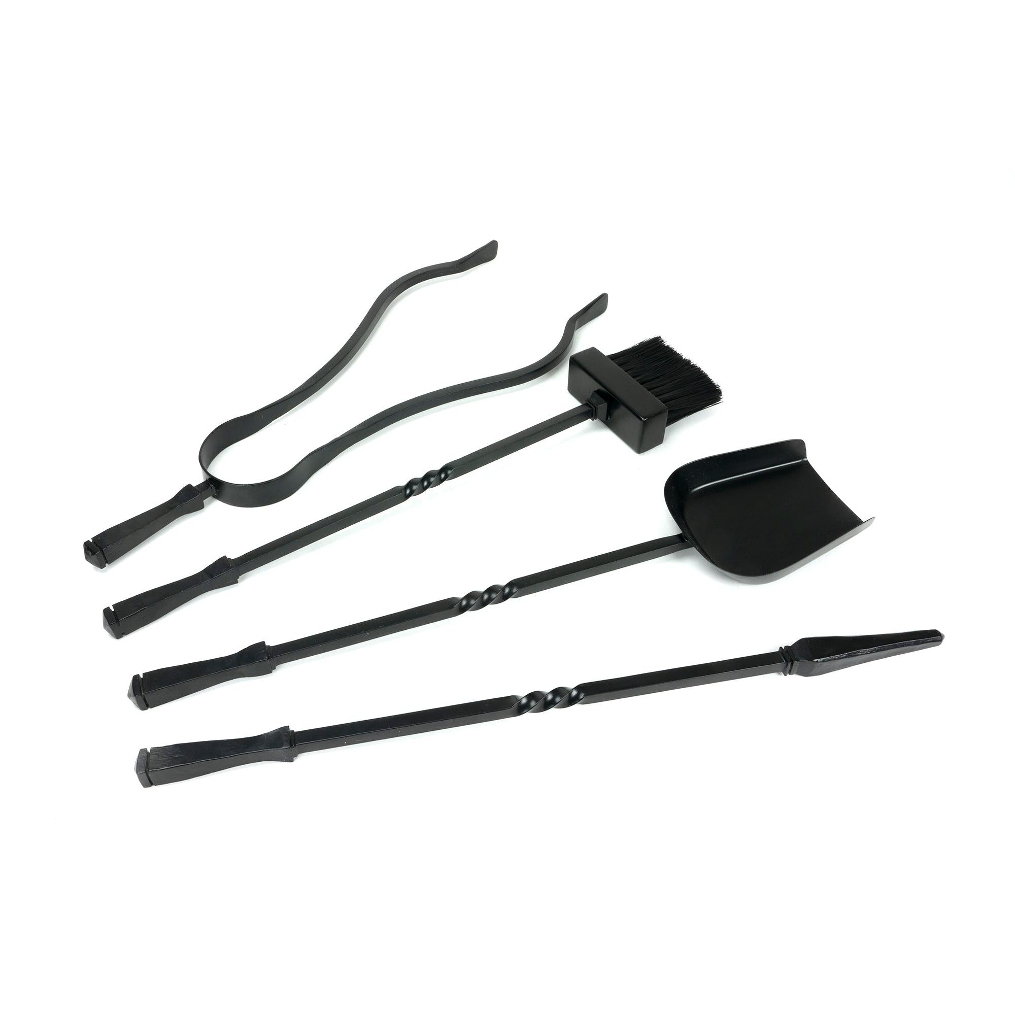 Matt Black Spiral Companion Set - Avon Tools | From The Anvil - Fire Companion Set - From The Anvil - Yester Home