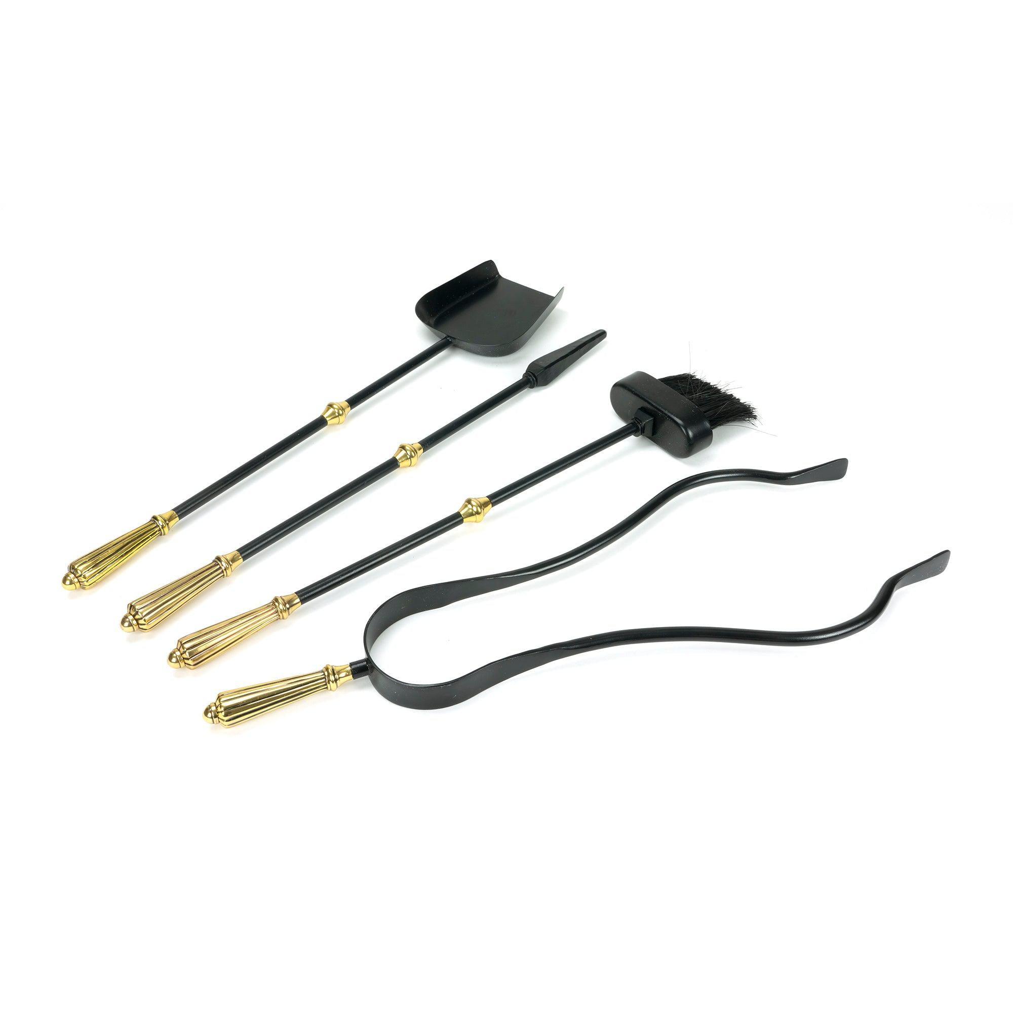 Matt Black Spiral Companion Set - Hinton Tools | From The Anvil - Fire Companion Set - From The Anvil - Yester Home