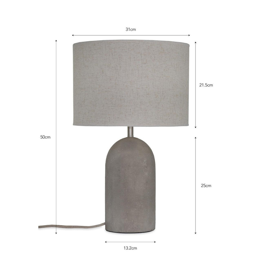 Millbank Bullet Table Lamp - Polymer Concrete-Table & Desk Lamps-Yester Home