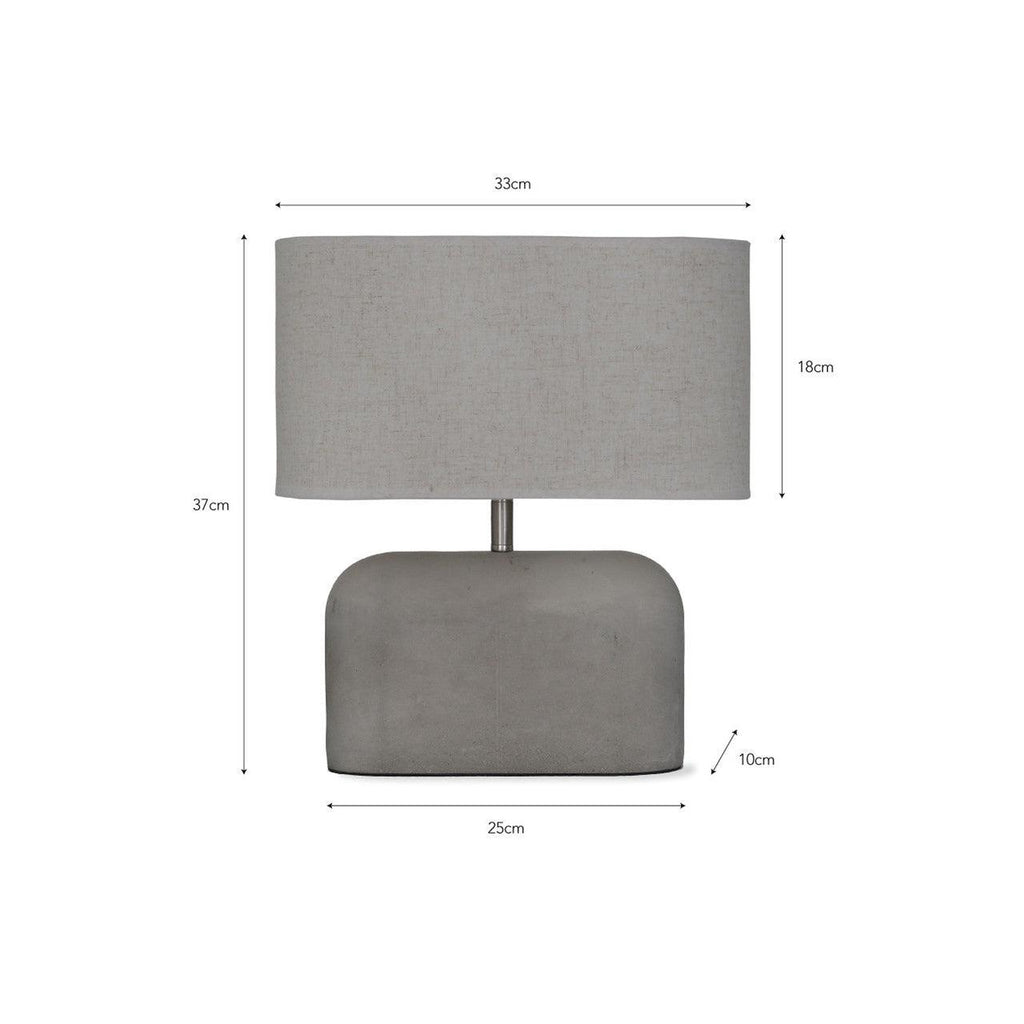 Millbank Slab Table Lamp - Polymer Concrete-Table & Desk Lamps-Yester Home