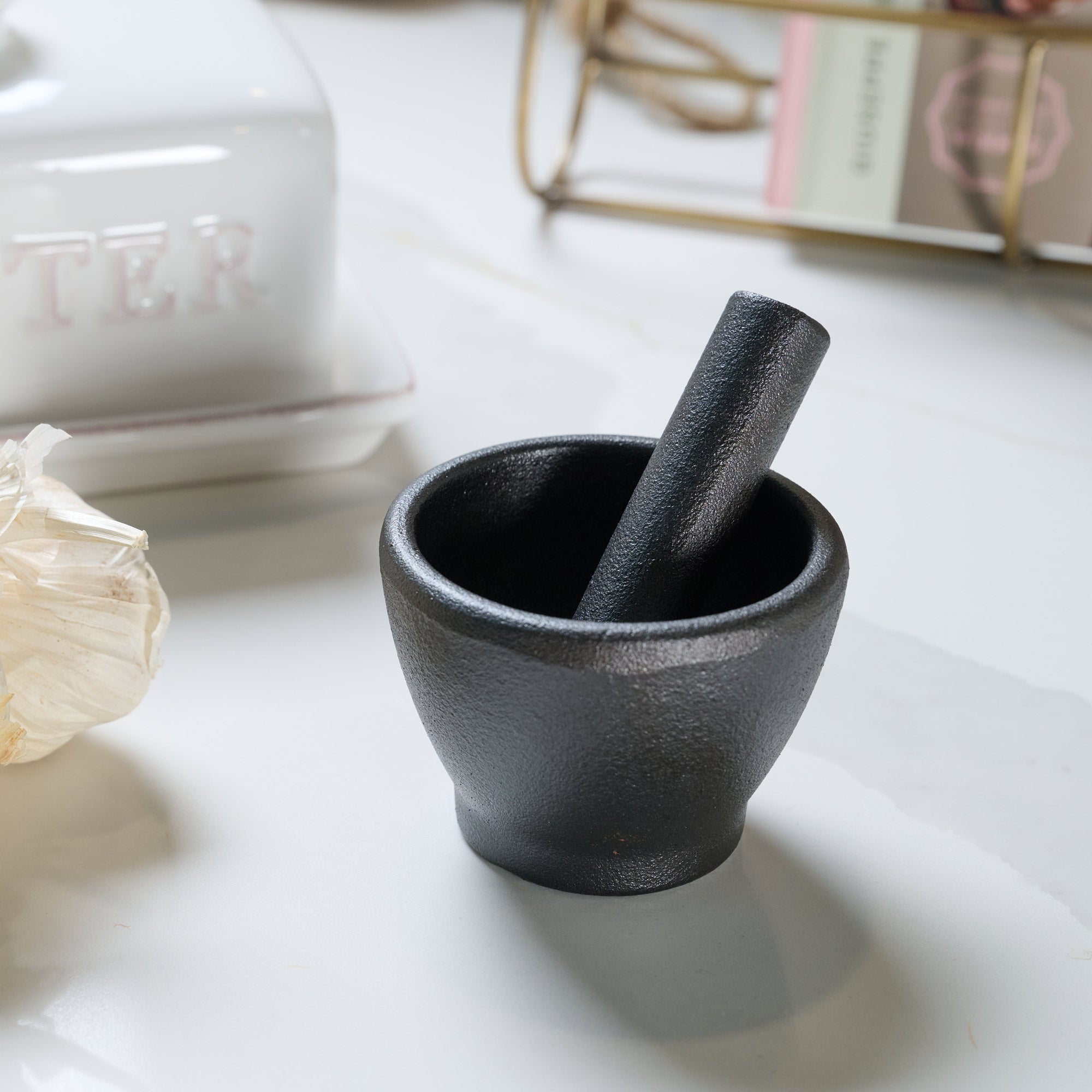 Mini Cast Iron Pestle & Mortar - Kitchen Accessories - Victor - Yester Home