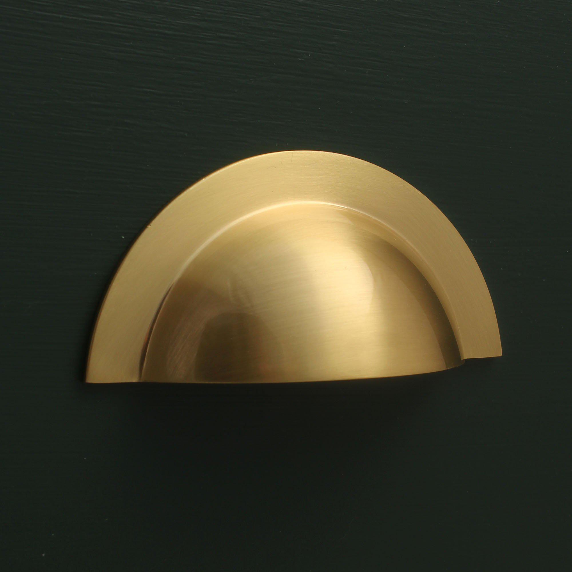 Monmouth Brushed Satin Brass Cupboard Handles-Cabinet Handles-Yester Home