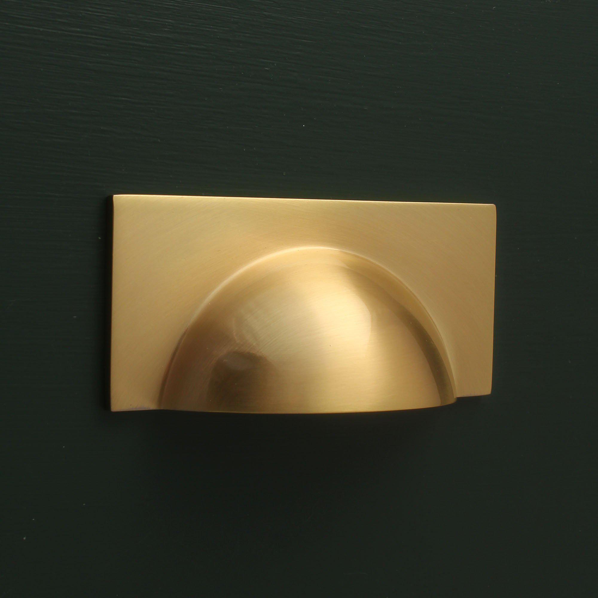 Monmouth Brushed Satin Brass Cupboard Handles-Cabinet Handles-Yester Home
