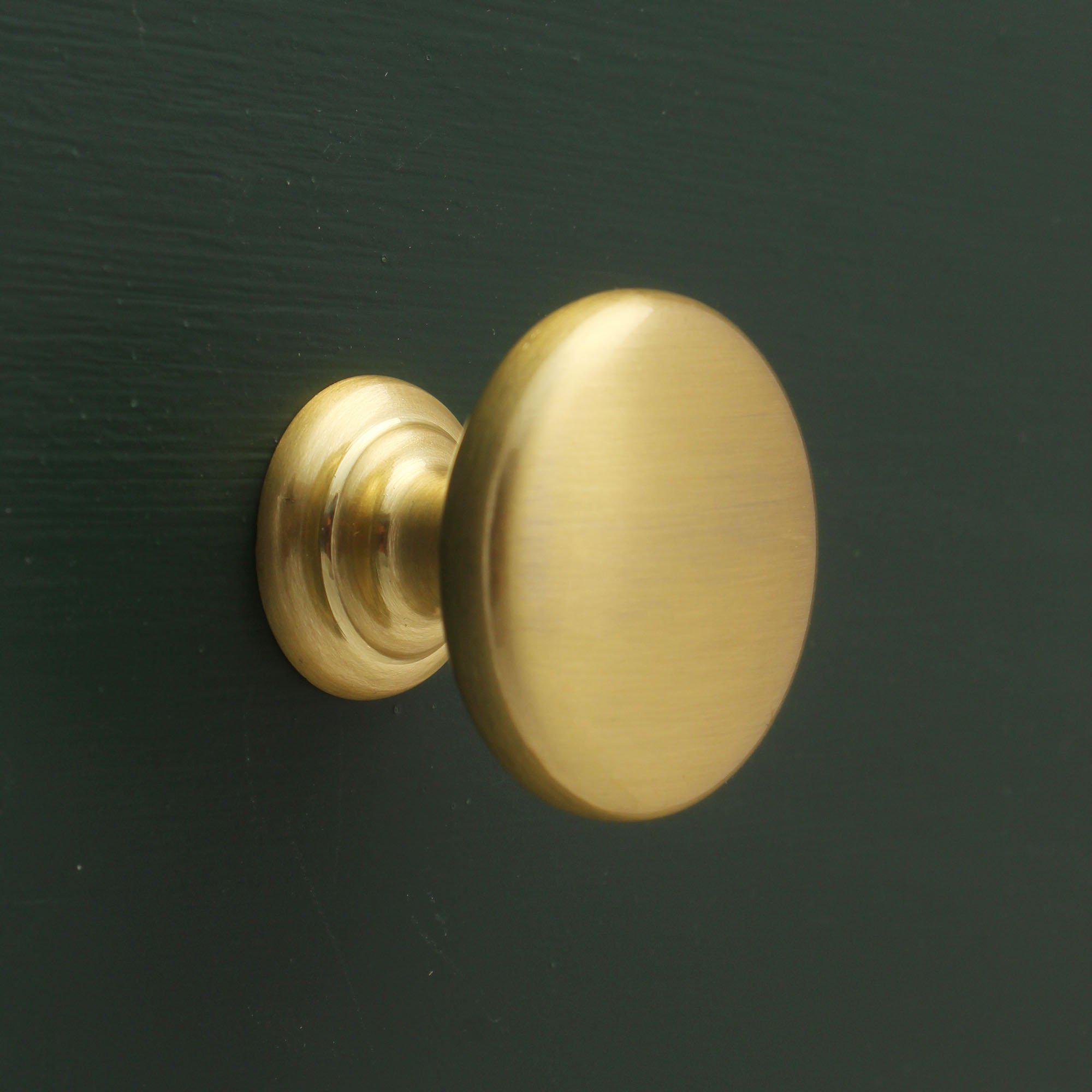 Monmouth Brushed Satin Brass Cupboard Handles-Cabinet Handles-Yester Home