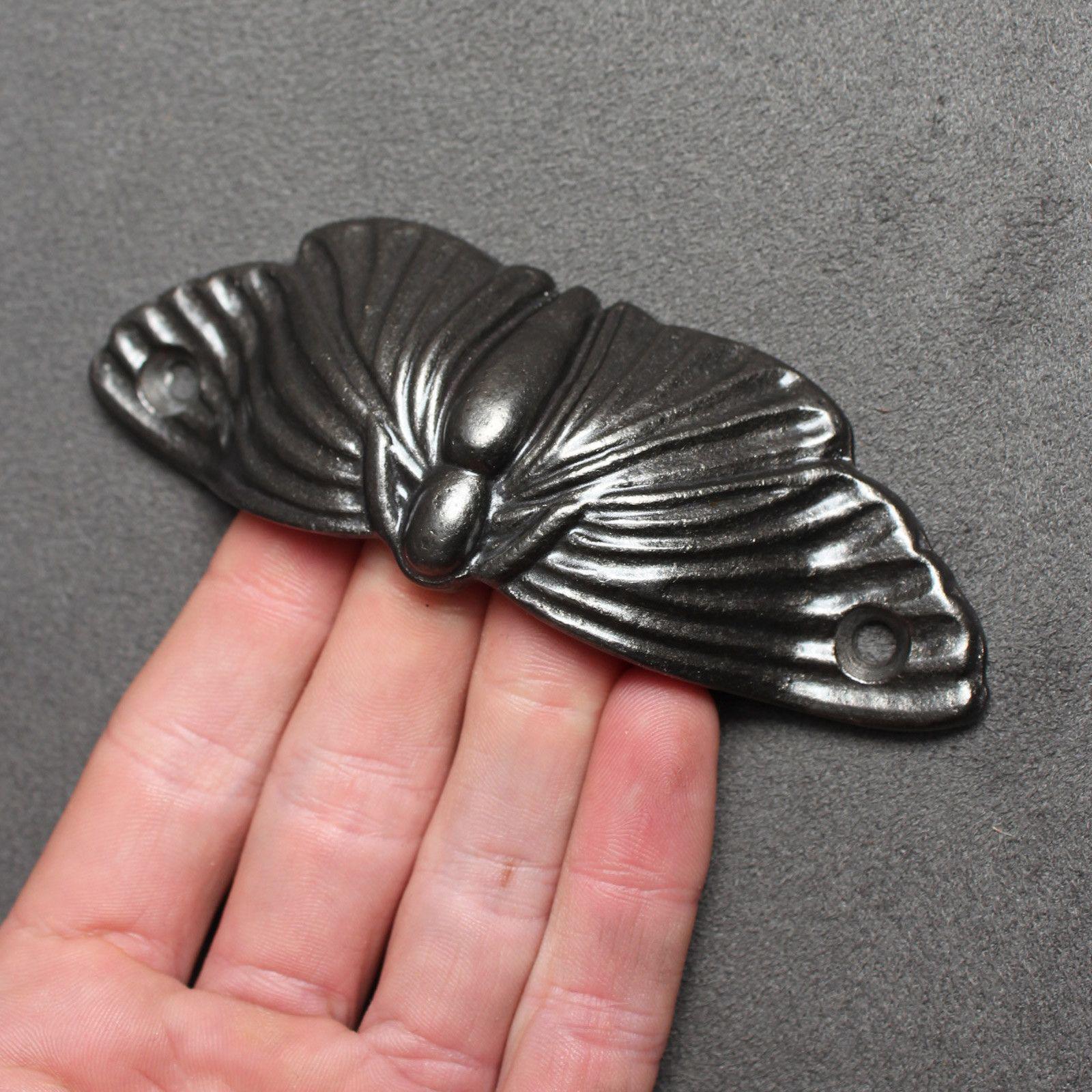 Moth Cast Iron Cup Pull Handle-Drawer Pulls-Yester Home